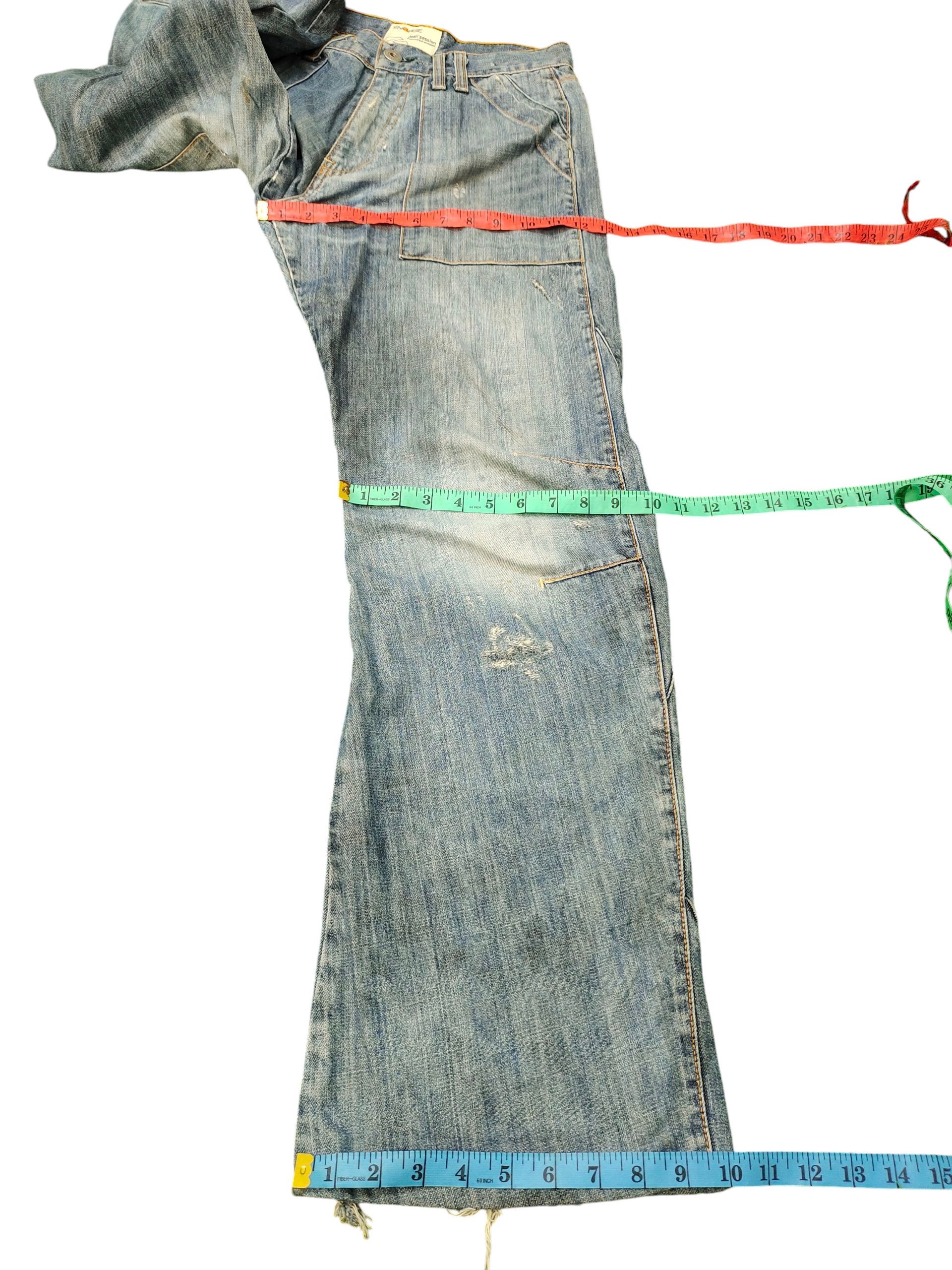 Energie Vintage Y2k Energie Worn-out & Distress Fatigue Denim Jeans Size US 30 / EU 46 - 17 Thumbnail