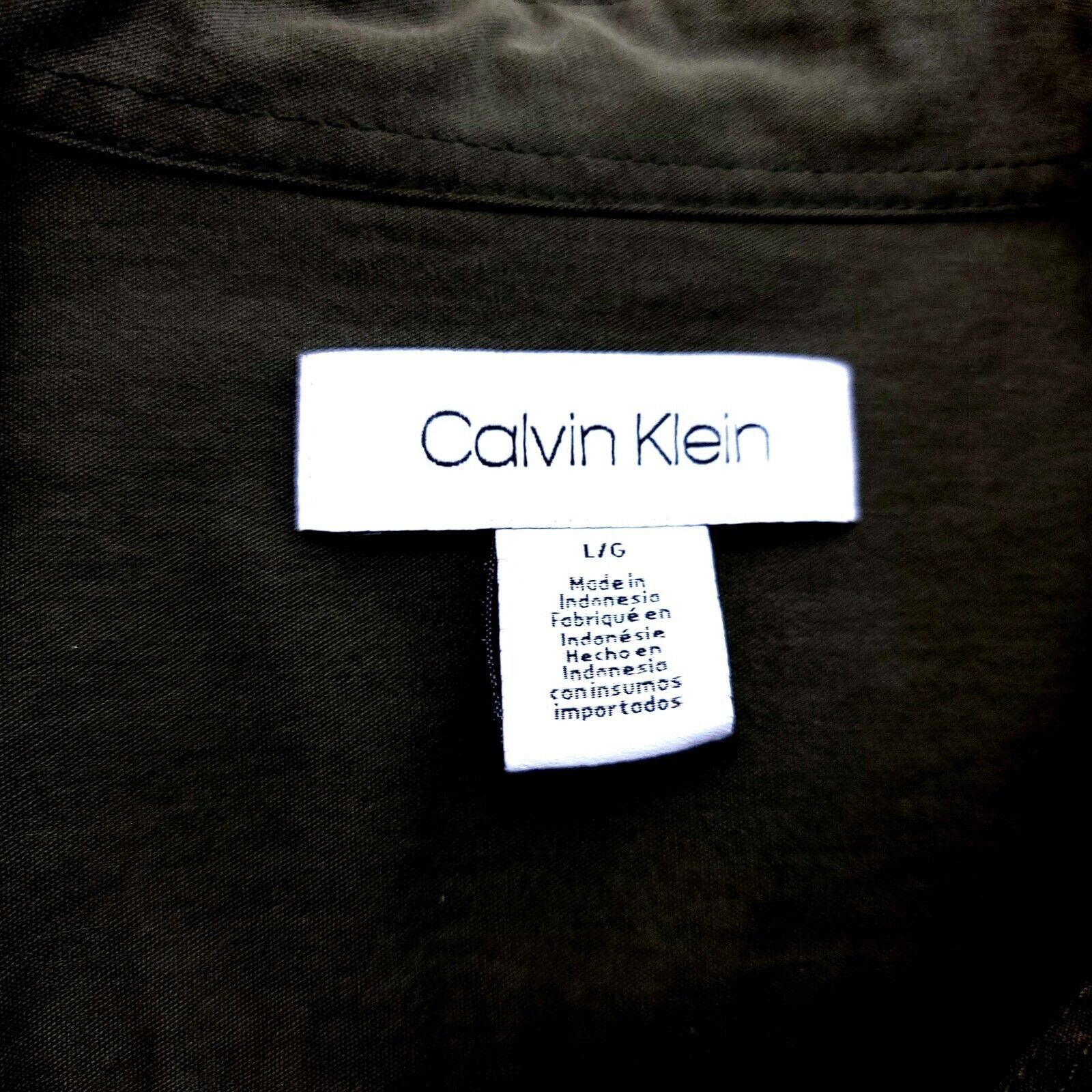 Calvin Klein Calvin Klein Green Large Pocket Front Cotton Collared Dress Size US L / EU 52-54 / 3 - 9 Thumbnail
