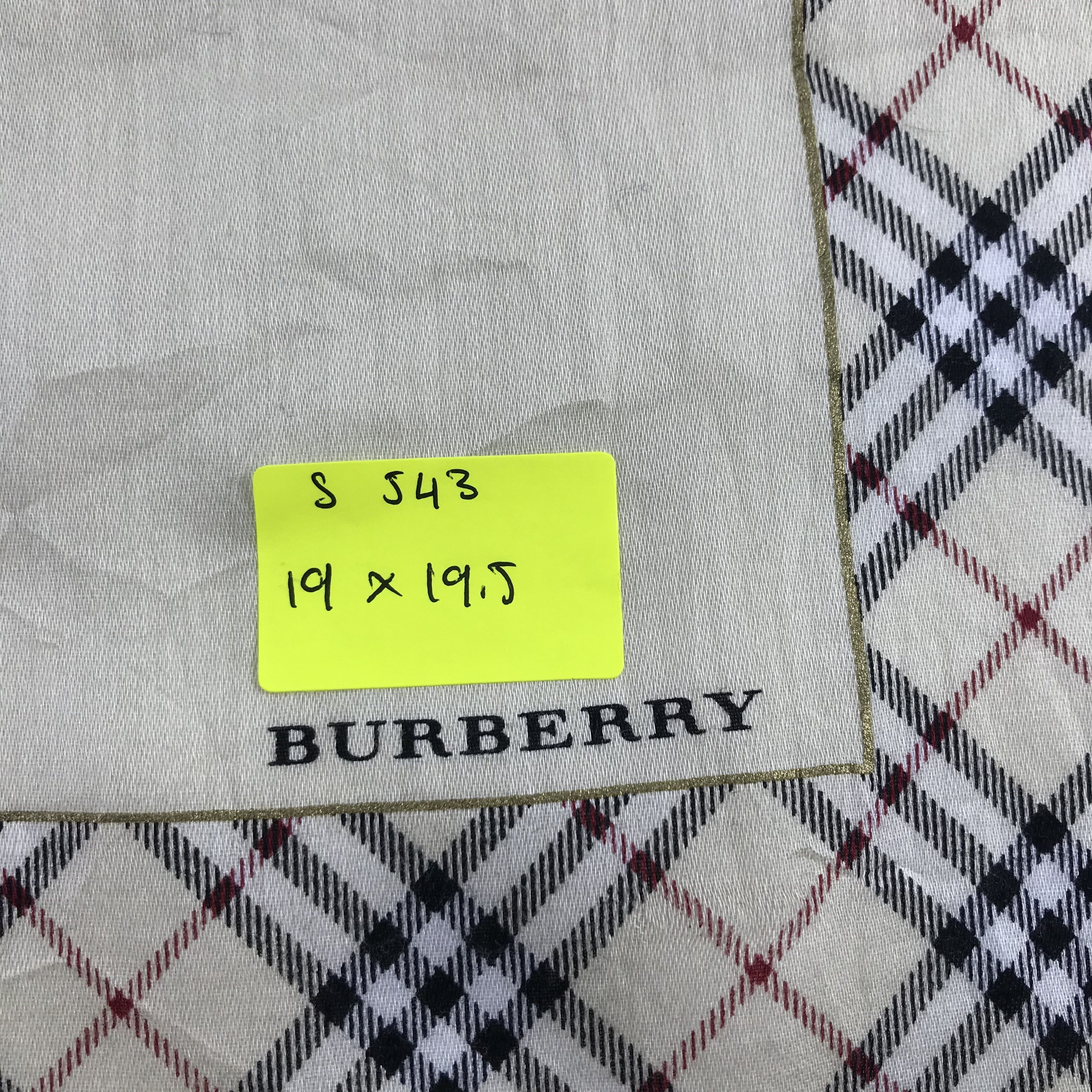 Burberry × Vintage Burberry Bandana / Handkerchief / Neckerchief - S543 Size ONE SIZE - 5 Thumbnail