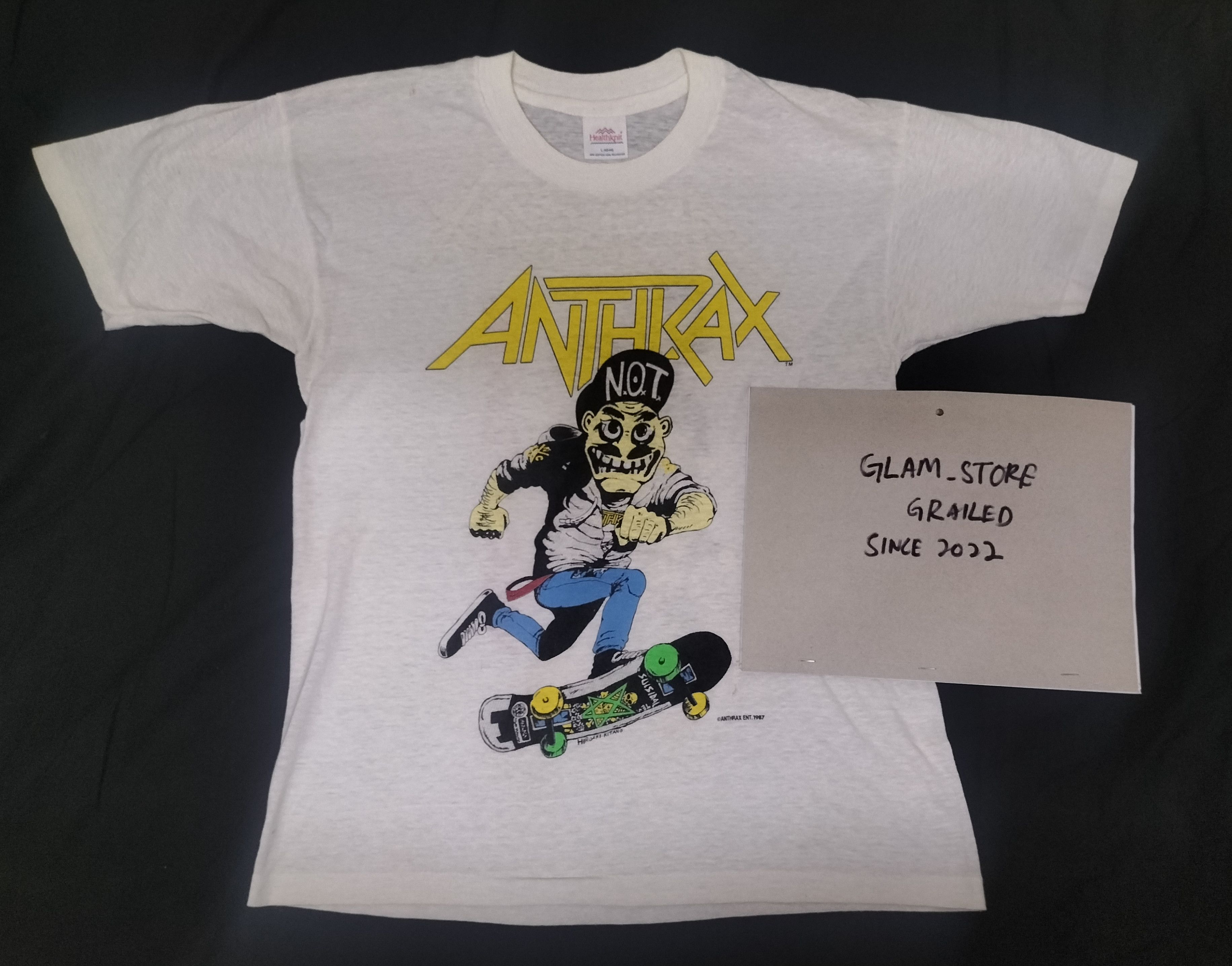 Band Tees × Vintage Vintage 87 anthrax "mosh it up" Size US M / EU 48-50 / 2 - 11 Thumbnail