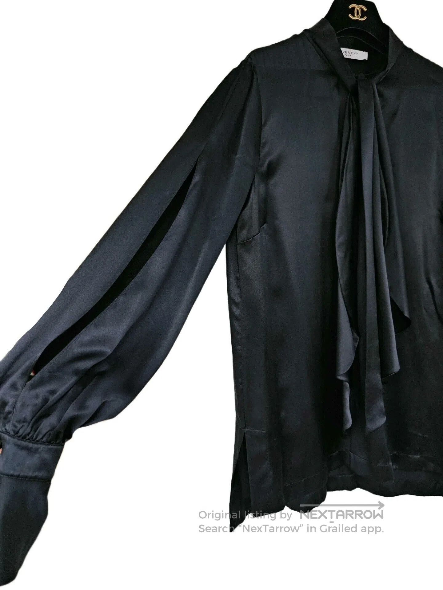 Givenchy Givenchy Silk Satin Bow Blouse. Size US XS / EU 42 / 0 - 4 Thumbnail