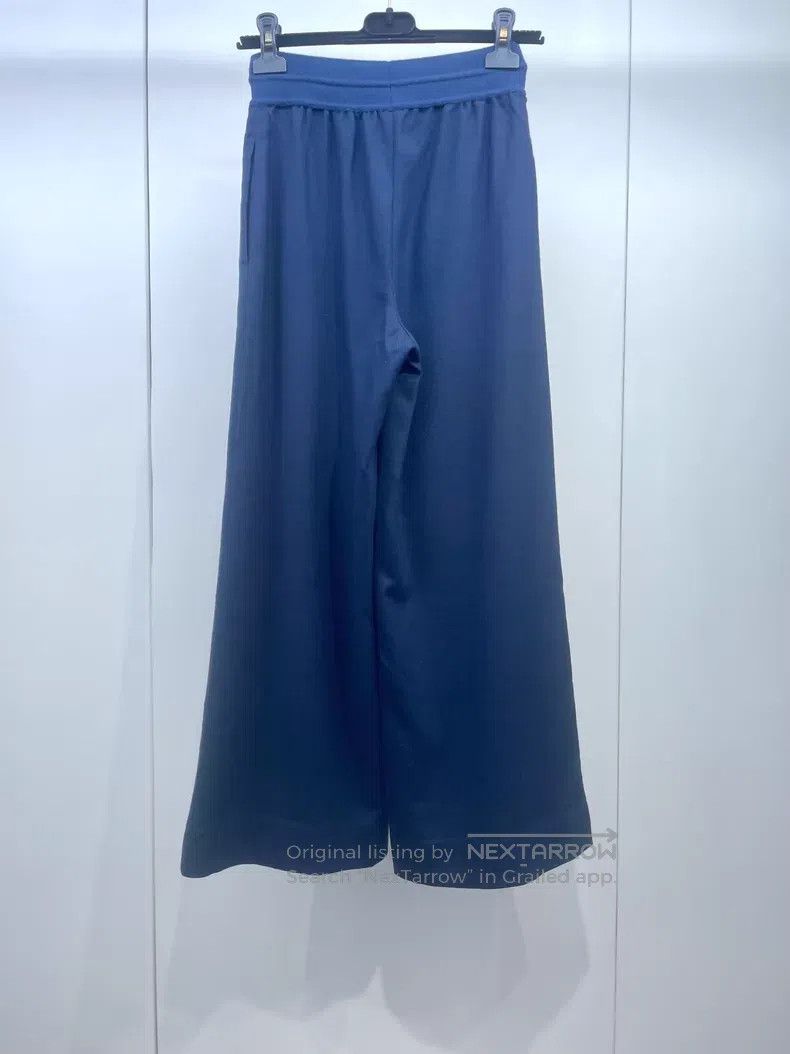 Loro Piana Loro Piana Navy Blue Drawstring Cashmere Wide Leg Pants Size 25" / US 0 / IT 36 - 2 Thumbnail