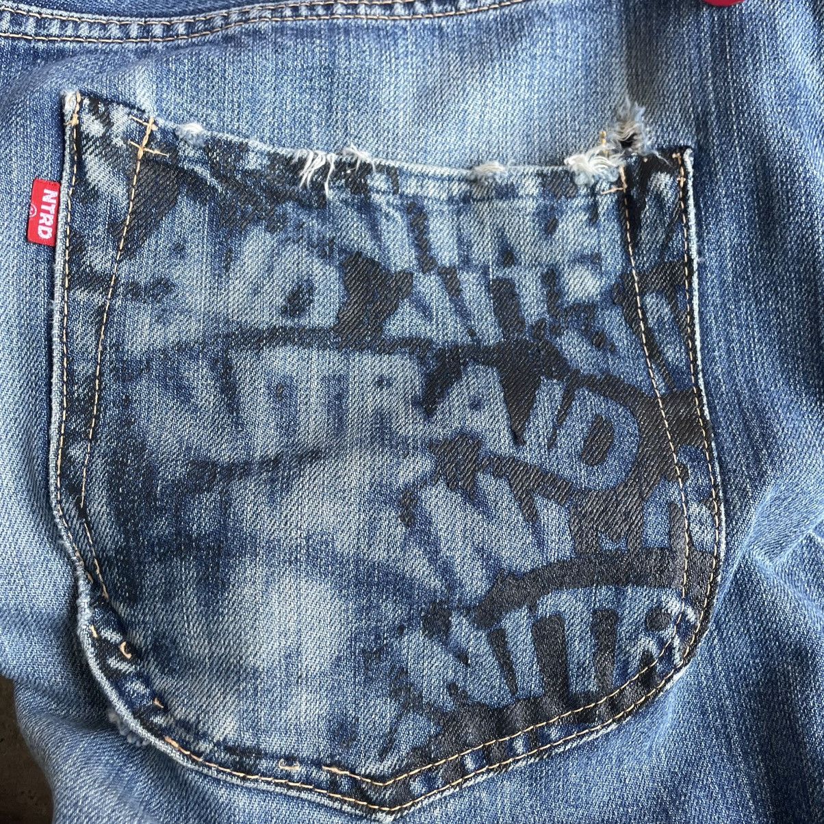 Nitraid 🔥🇯🇵Vintage Nitraid Skateboard Ripped Distress Denim Jeans Size US 36 / EU 52 - 14 Thumbnail