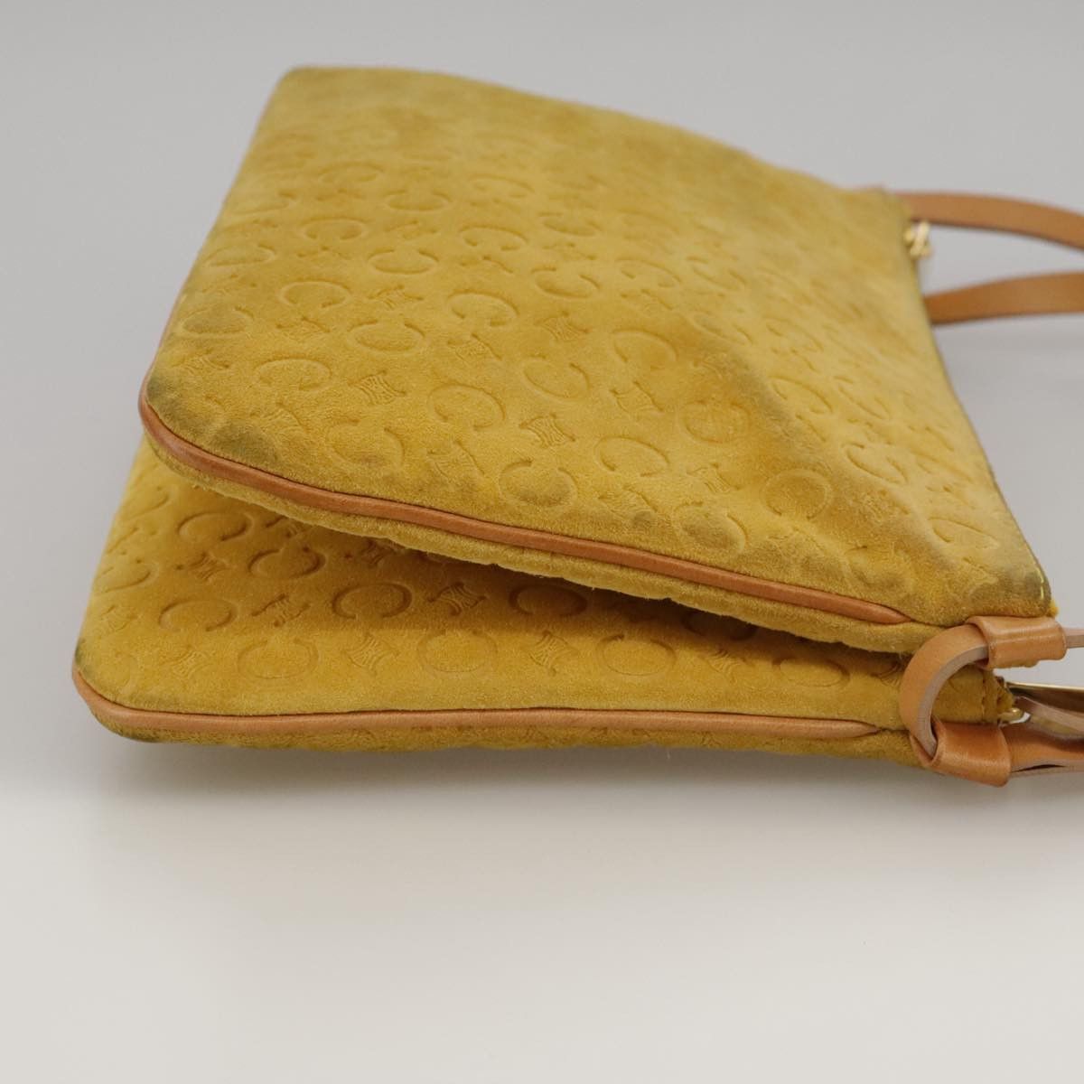 Celine CELINE C Macadam Canvas Shoulder Bag Yellow Size ONE SIZE - 4 Thumbnail