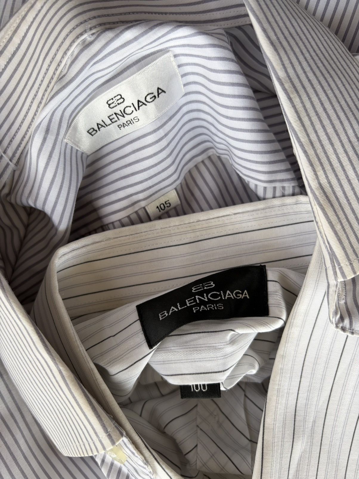 Balenciaga Balenciaga double layered vintage shirt button Size US L / EU 52-54 / 3 - 7 Thumbnail