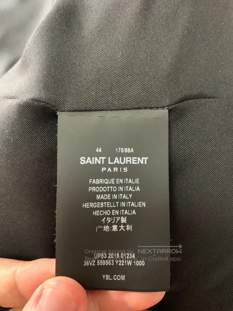 Saint Laurent Paris Saint Laurent Paris Black striped braided button double-br Size US S / EU 44-46 / 1 - 4 Thumbnail