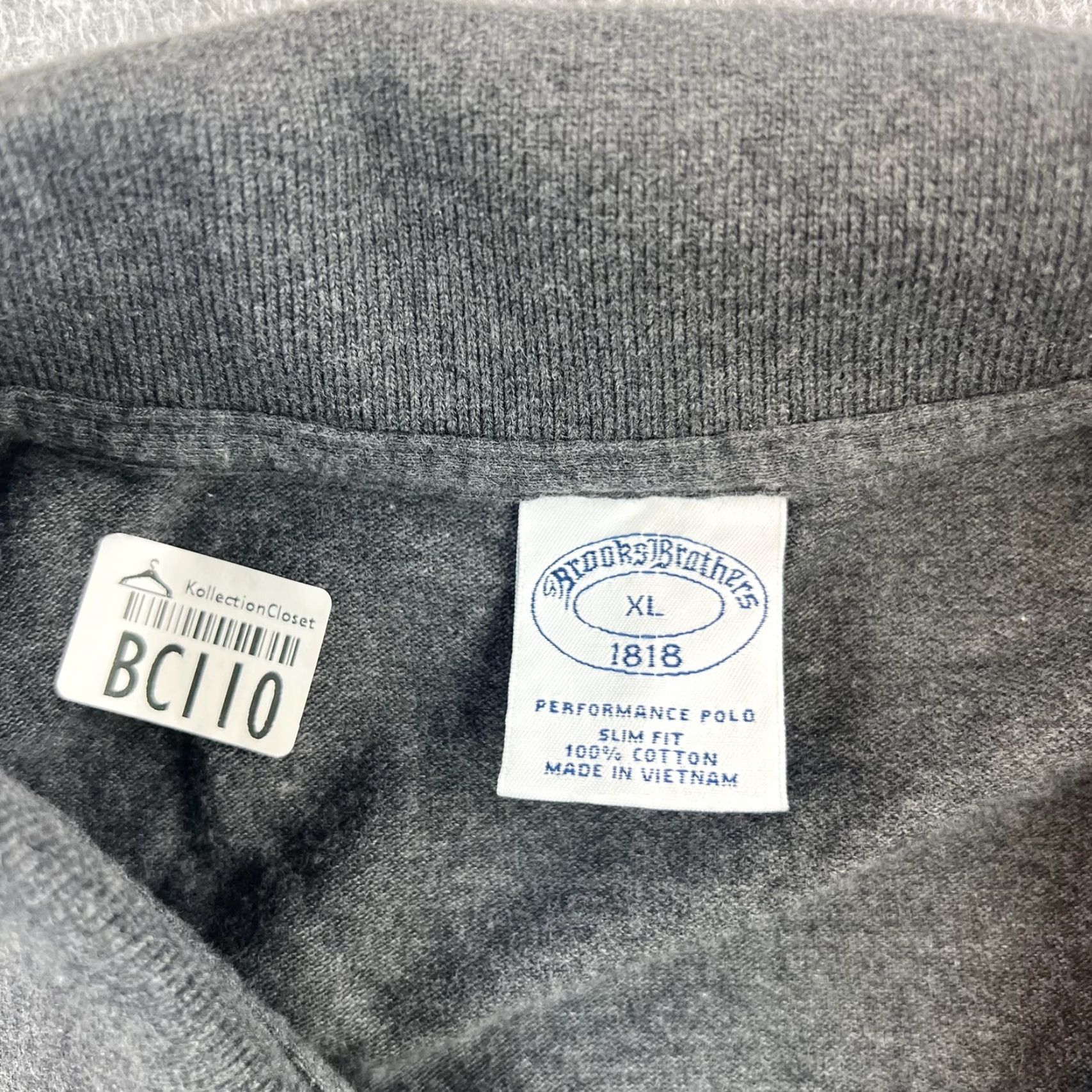 Brooks Brothers Brooks Brothers Polo Shirt Mens XL Gray Performance Slim Fit Cotton Shirt Size US XL / EU 56 / 4 - 5 Thumbnail