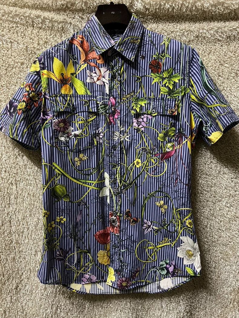 Gucci Gucci Size 38 Casual Hawaiian short-sleeved shirt 2503-Nex Size US XXS / EU 40 - 1 Thumbnail