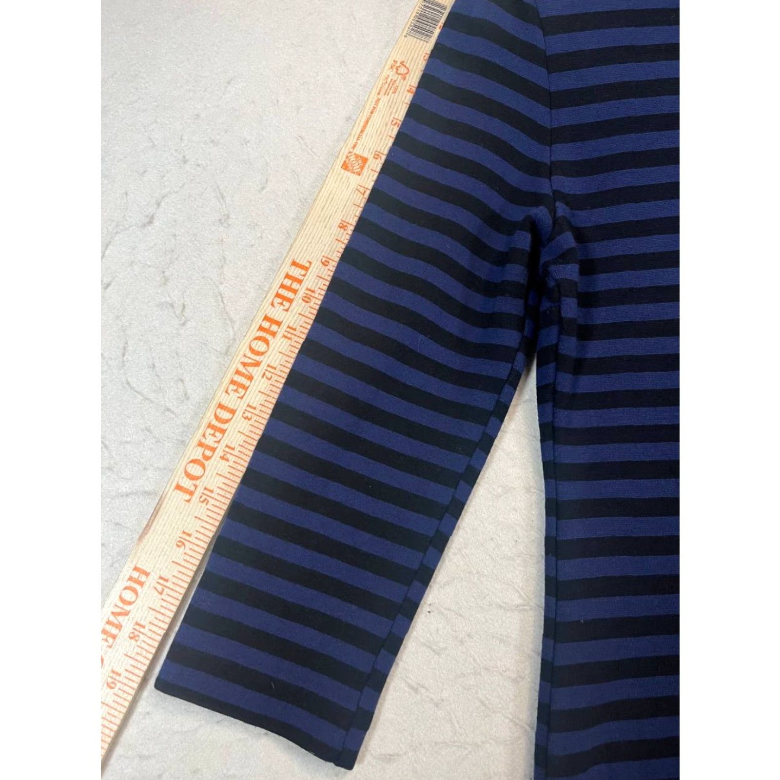 Nicole Miller Nicole Miller Artelier Women Dress Striped Long Sleeve Round Neck Zip Knee Length Stretch L Multicolor Sheath Casual Workwear$ Size L / US 10 / IT 46 - 4 Thumbnail