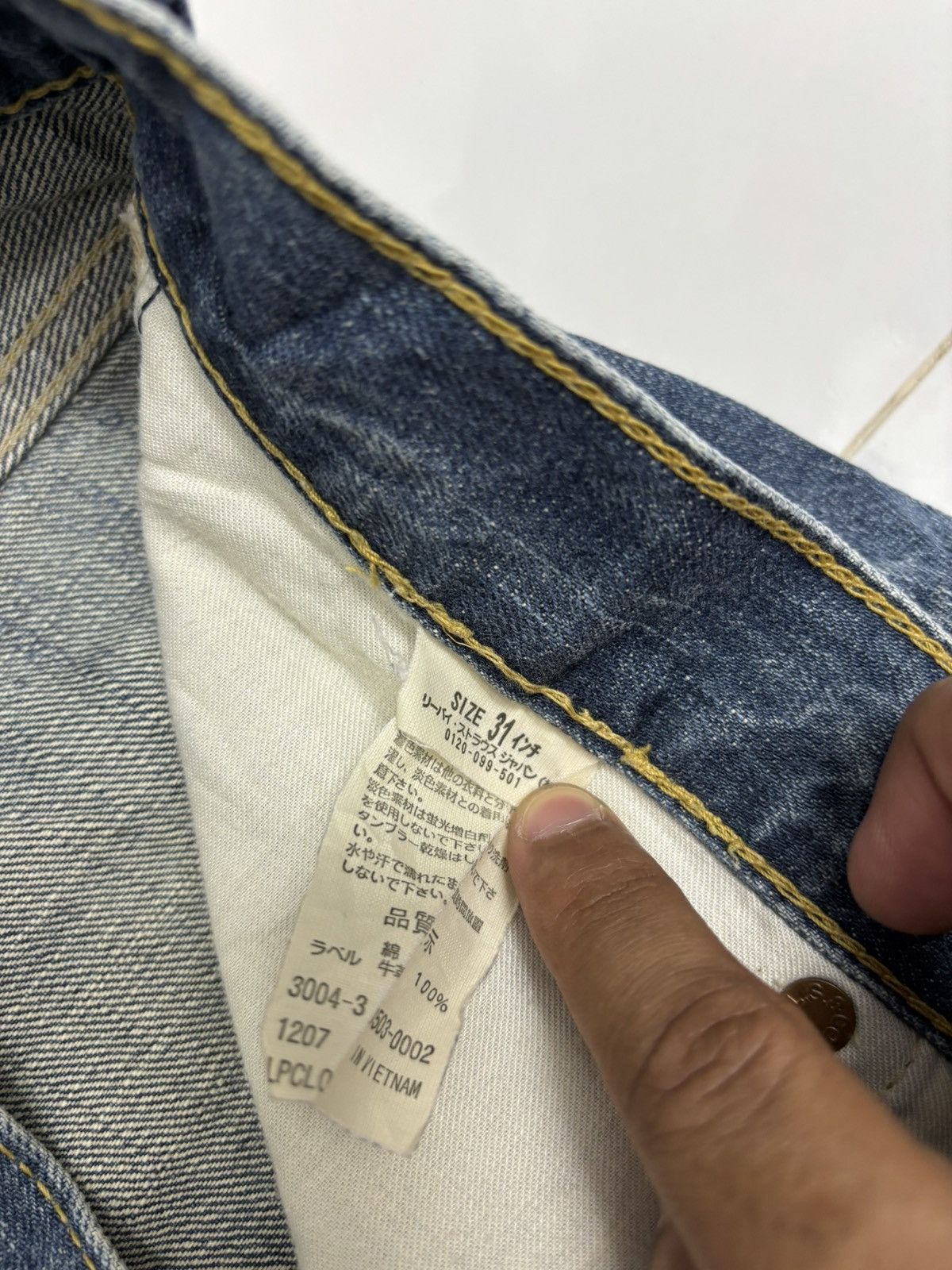 Kapital VINTAGE LEVIS 503 CLAW MARK DISTRESSED DENIM JEANS Size US 31 - 12 Thumbnail
