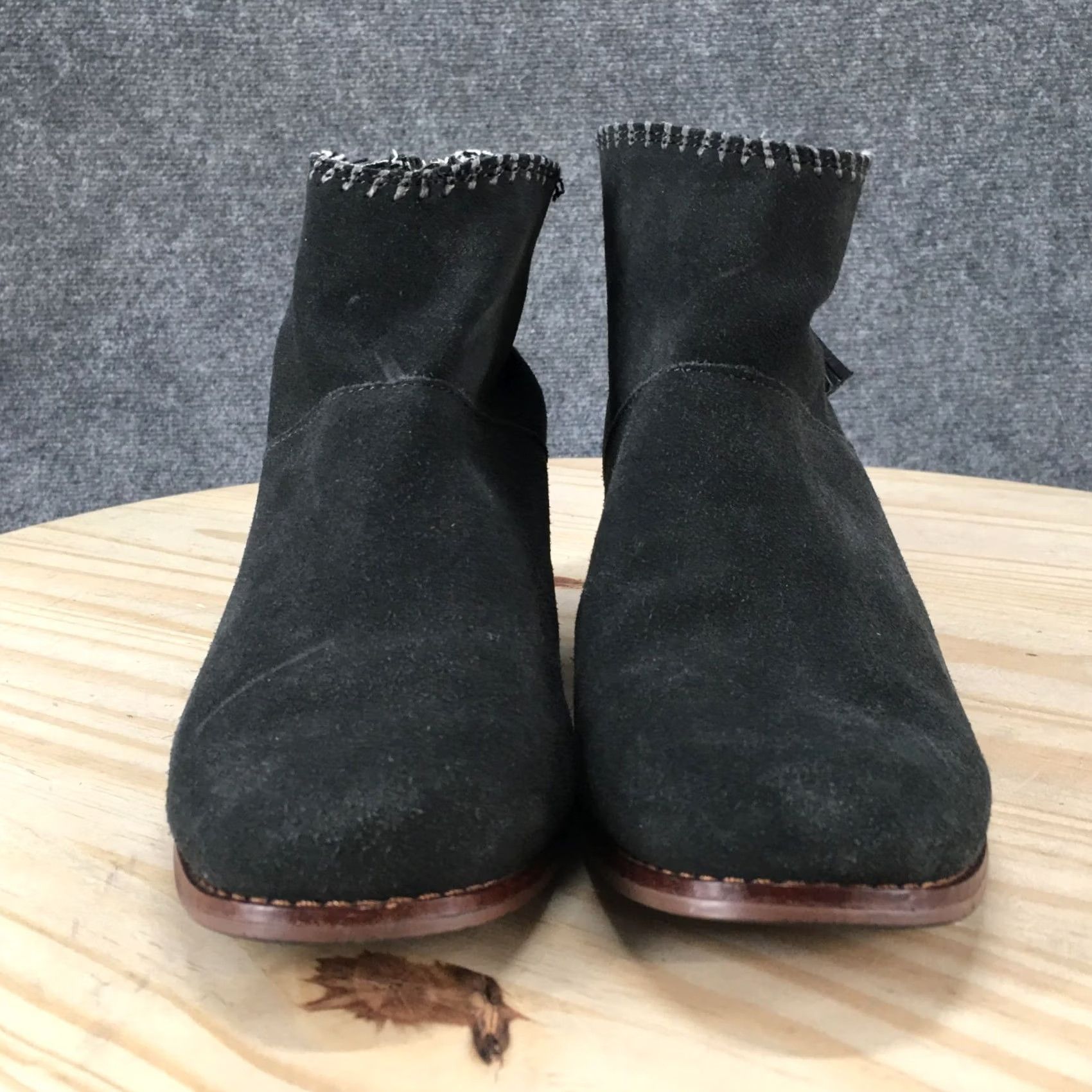 Toms Toms Boots Womens 7.5 Ankle Booties Grey Suede Block Heels Tassel Zip Casual Size US 8 / IT 38 - 7 Thumbnail