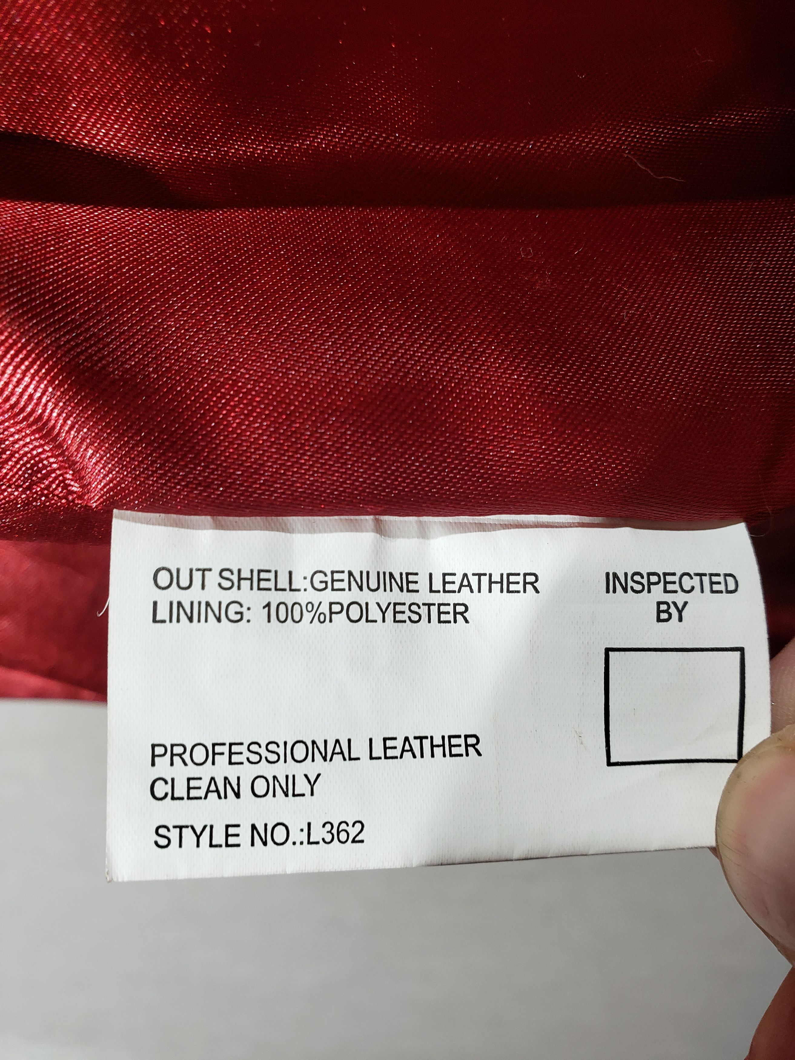 Uniqlo Women's burgundy leather jacket with a metal zipper. Size XXL / US 16-18 / IT 52-54 - 8 Thumbnail