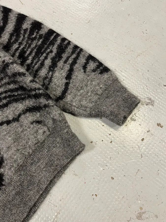Saint Laurent Paris AW2014 Saint Laurent Tiger Stripes Grey Mohair Sweater Size US S / EU 44-46 / 1 - 6 Thumbnail