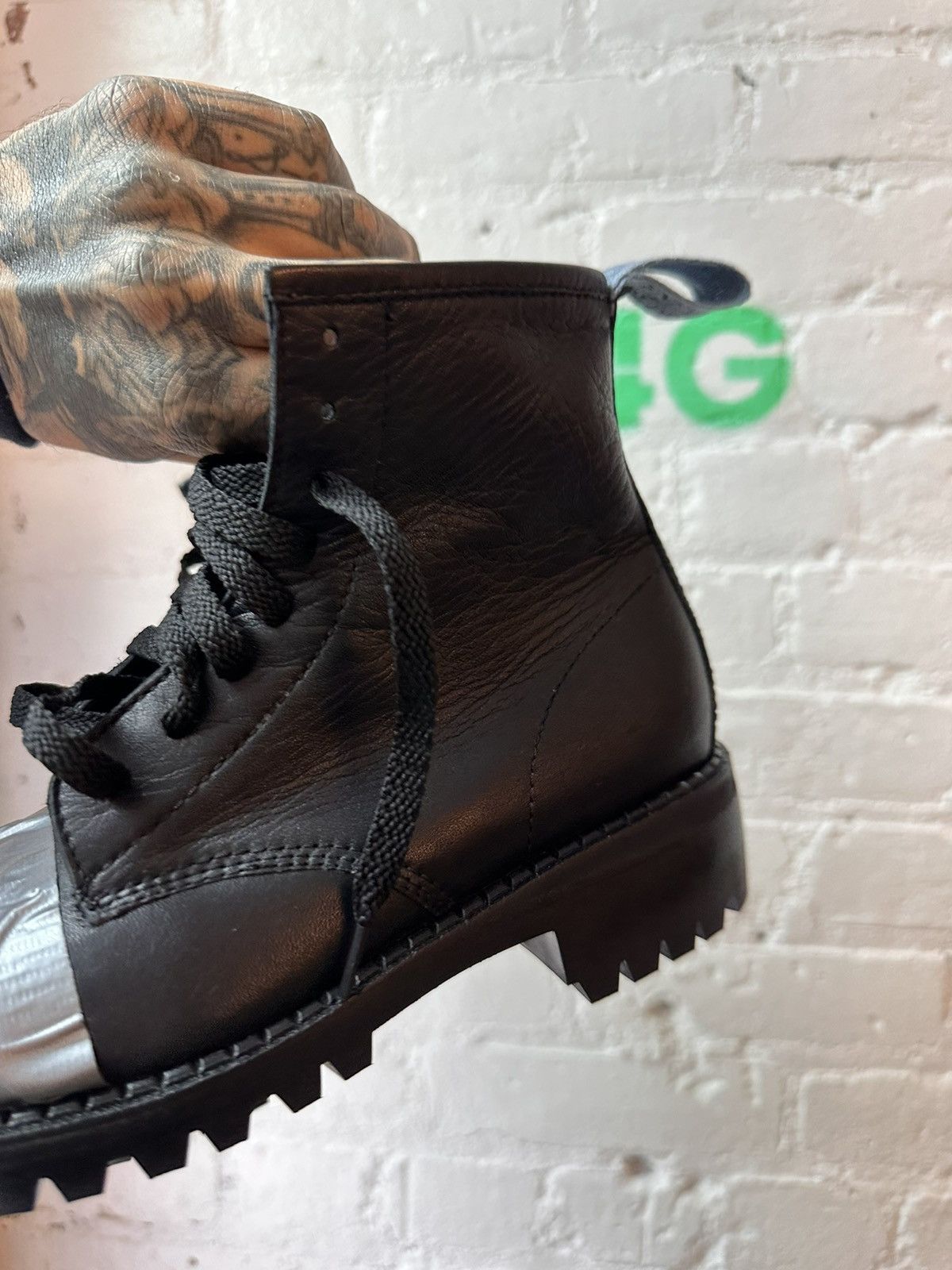 Enfants Riches Deprimes ERD 1/1 LEATHER “ TAPE “ BOOTS CRAZY! Size US 5 / EU 37 - 11 Thumbnail