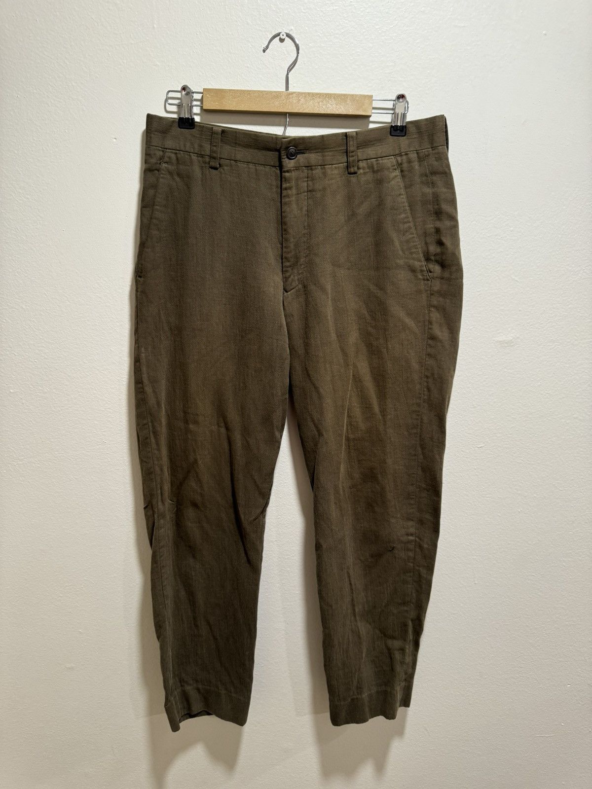 Issey Miyake 90s Issey Miyake Solid Brown Cotton Pants Size US 32 / EU 48 - 1 Thumbnail