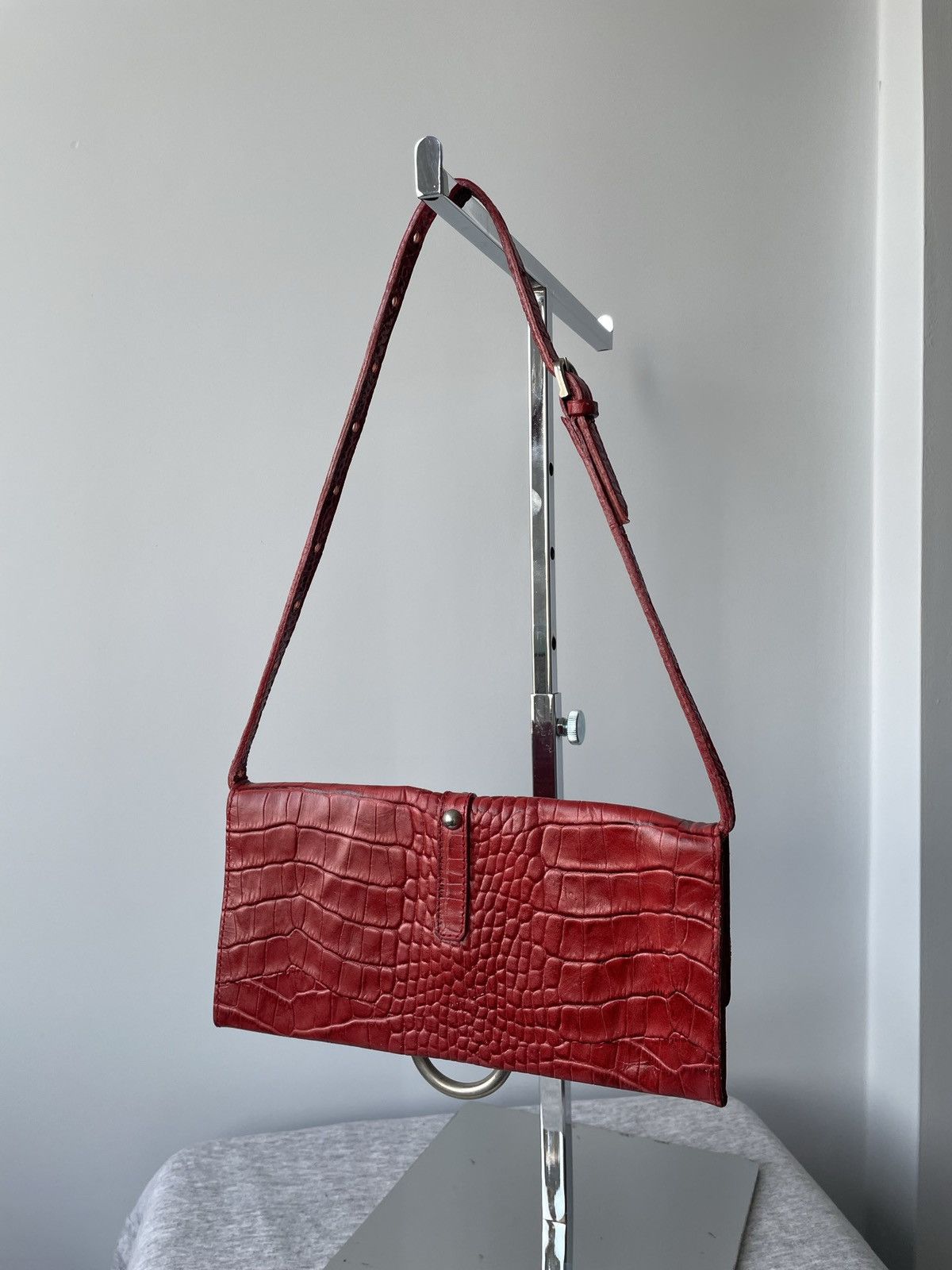 Dolce & Gabbana Dolce&Gabbana Vintage Y2k Red Leather Hand Bag Luxury Size ONE SIZE - 5 Thumbnail