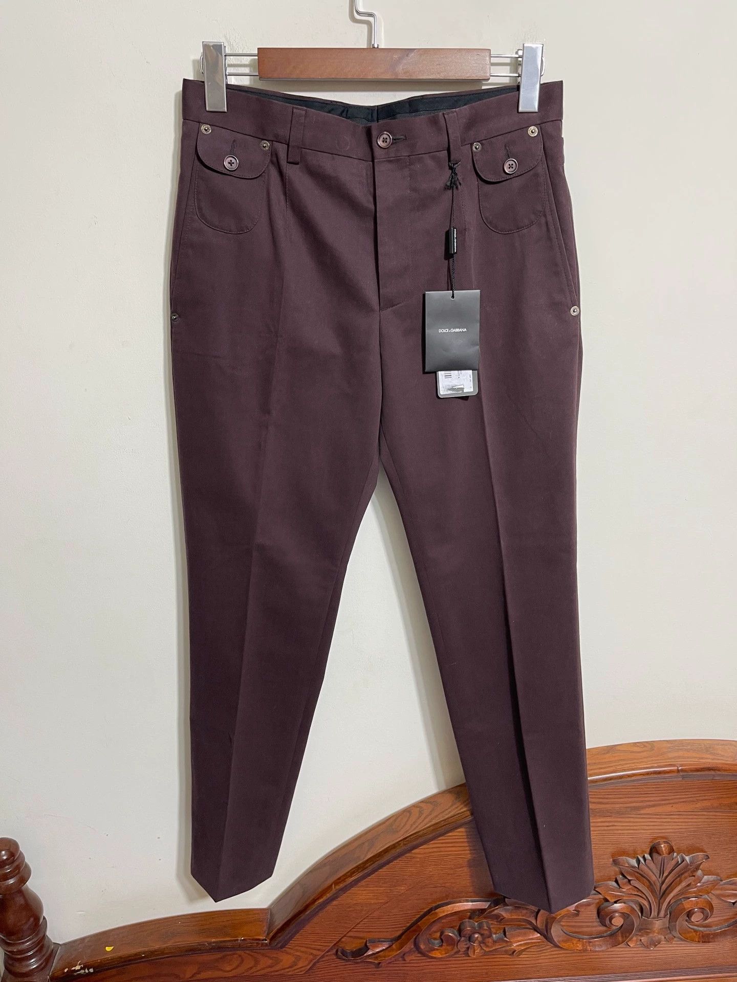 Dolce & Gabbana Dolce&Gabbana Burgundy Chino 44 IT Size US 28 / EU 44 - 1 Thumbnail