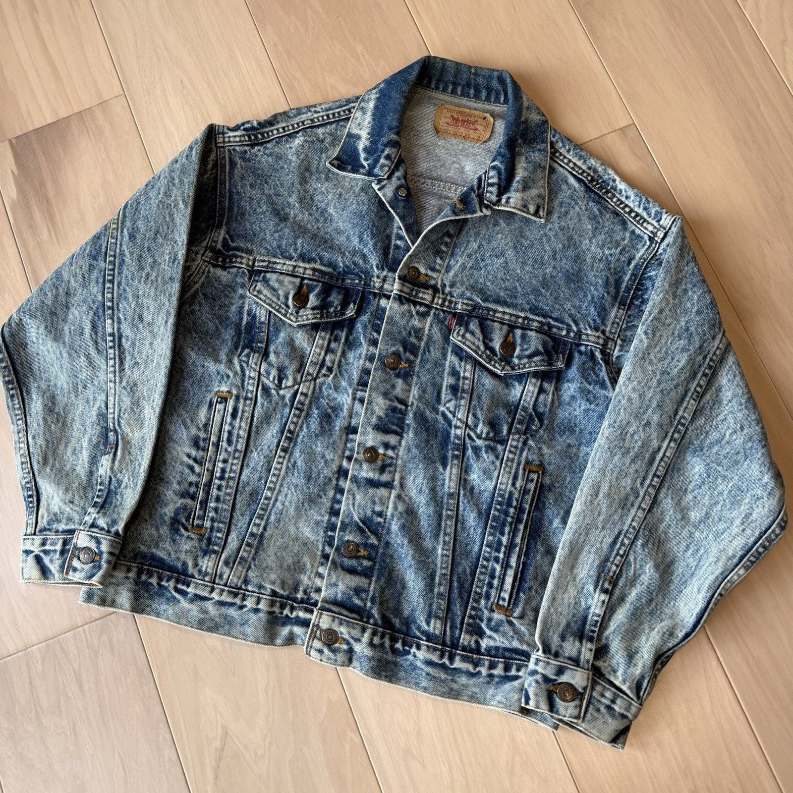 Levi's × Vintage Vintage Levis Denim Jacket M Blue 80s Acid Wash Made in USA Size US M / EU 48-50 / 2 - 11 Thumbnail