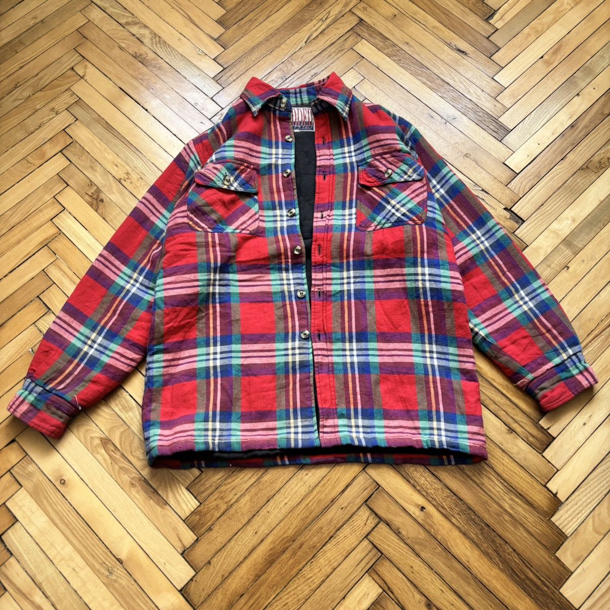 20471120 Vintage Double Face Flannel Overshirt Needles Style Size US M / EU 48-50 / 2 - 2 Thumbnail