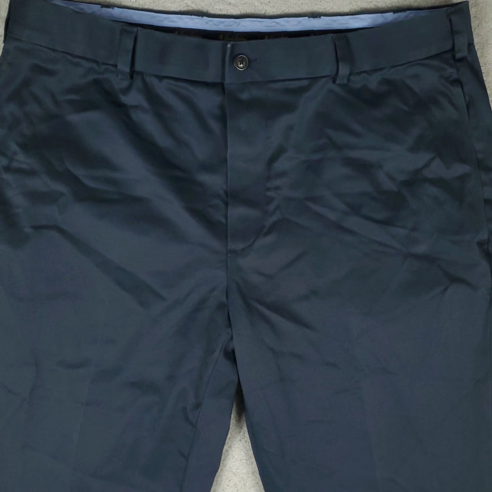 Brooks Brothers Brooks Brothers Pants Mens 36x30 Blue Flat Front Chino Trousers Size US 36 / EU 52 - 2 Thumbnail