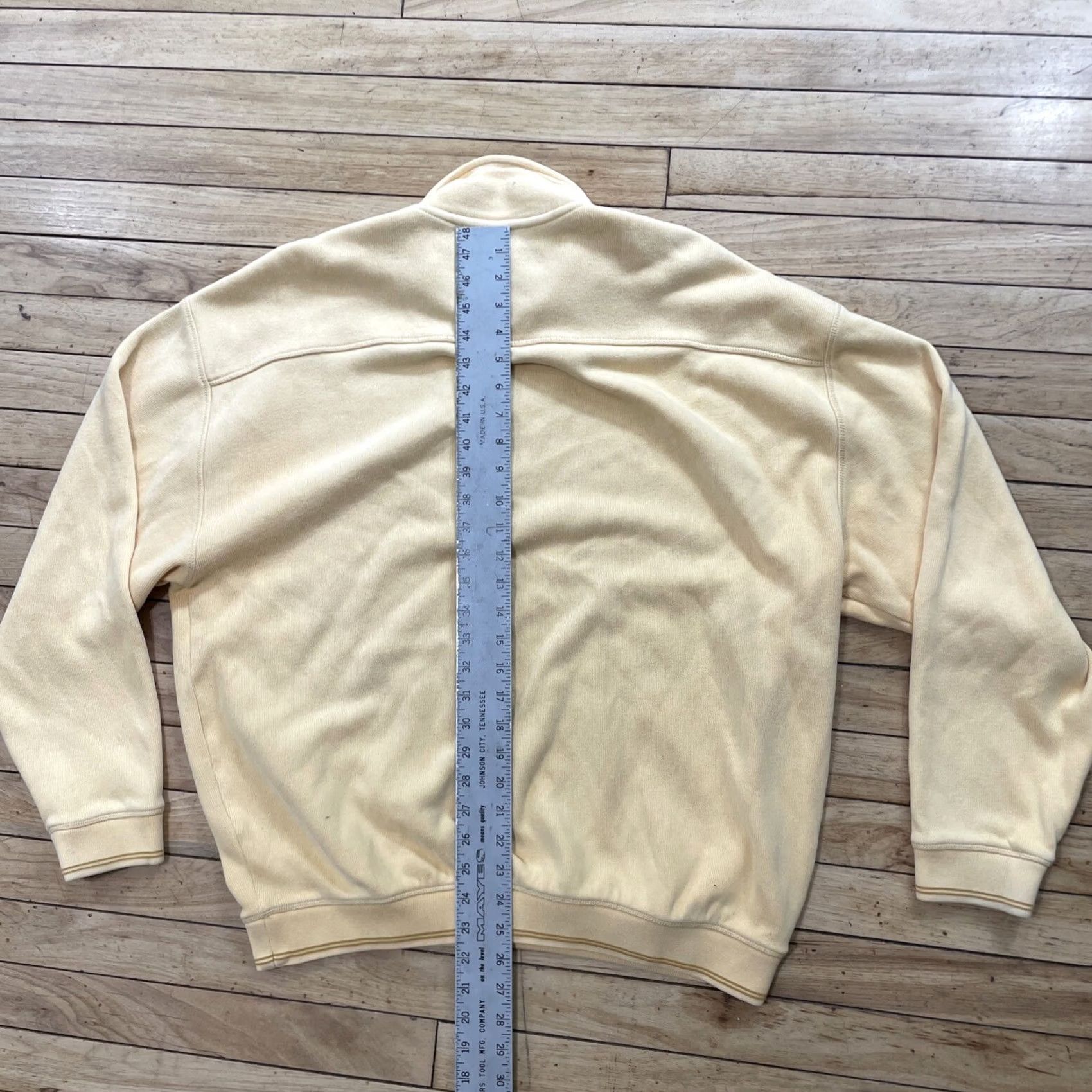 Tommy Bahama TOMMY BAHAMA Sweater Mens L 1/4 Zip Yellow Pullover Knit Mock Neck Long Sleeve Casual Classic Size US L / EU 52-54 / 3 - 4 Thumbnail