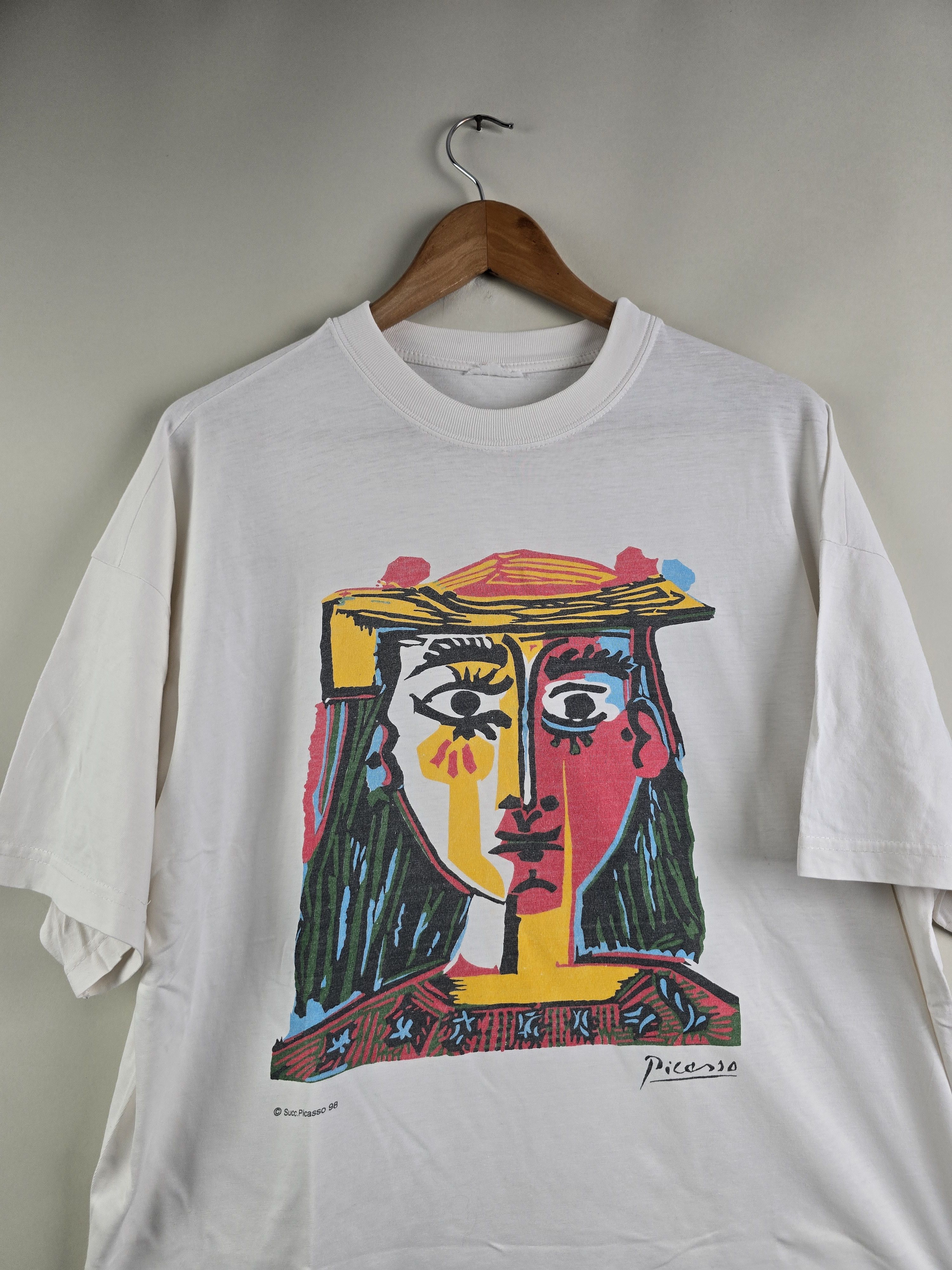 Vintage 1998 Pablo Picasso Art Tee XL 24" 28" Size US XL / EU 56 / 4 - 2 Thumbnail