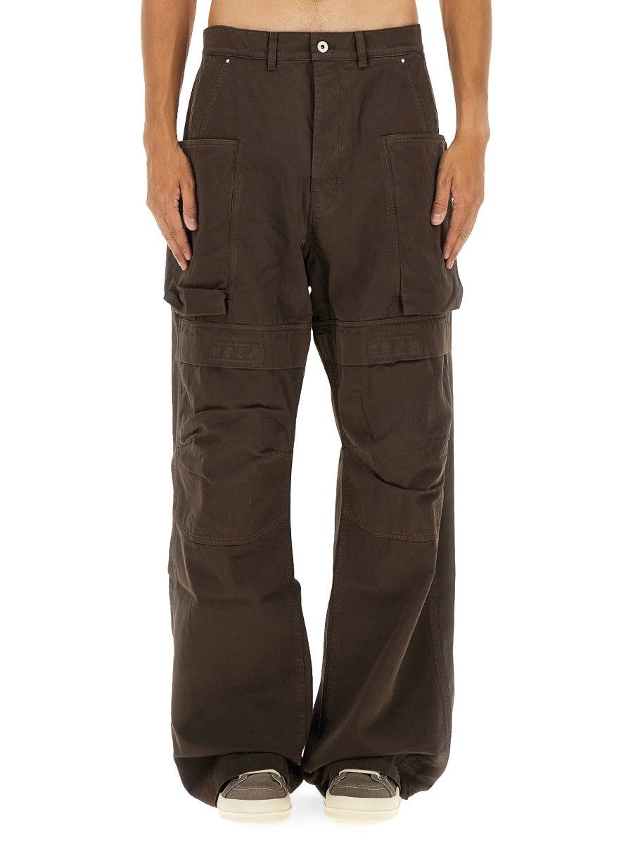 Rick Owens Drkshdw RICK OWENS DRKSHDW CARGO "STEFAN" PANTS - BROWN (JEANS 31) Size US 31 - 1 Thumbnail