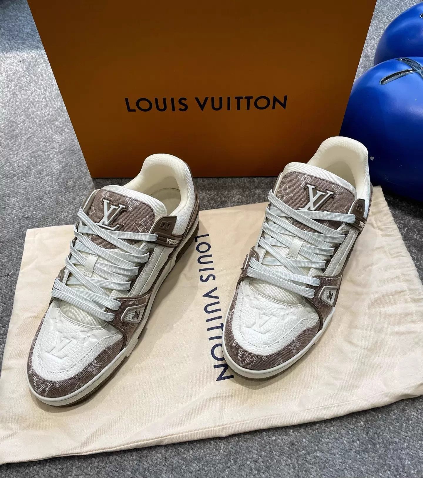 Louis Vuitton LV Trainer Monogram b&w colorblock US8.5 EU42.5 Size US 9.5 / EU 42-43 - 2 Thumbnail