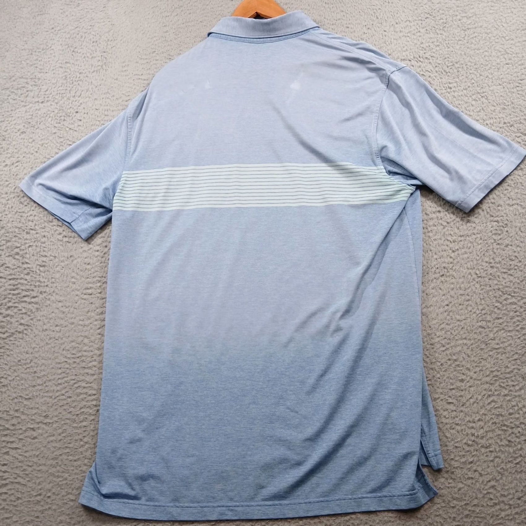 Peter Millar Peter Millar Blue Chest Stripe Performance Golf Polo L EUC Size US L / EU 52-54 / 3 - 3 Thumbnail