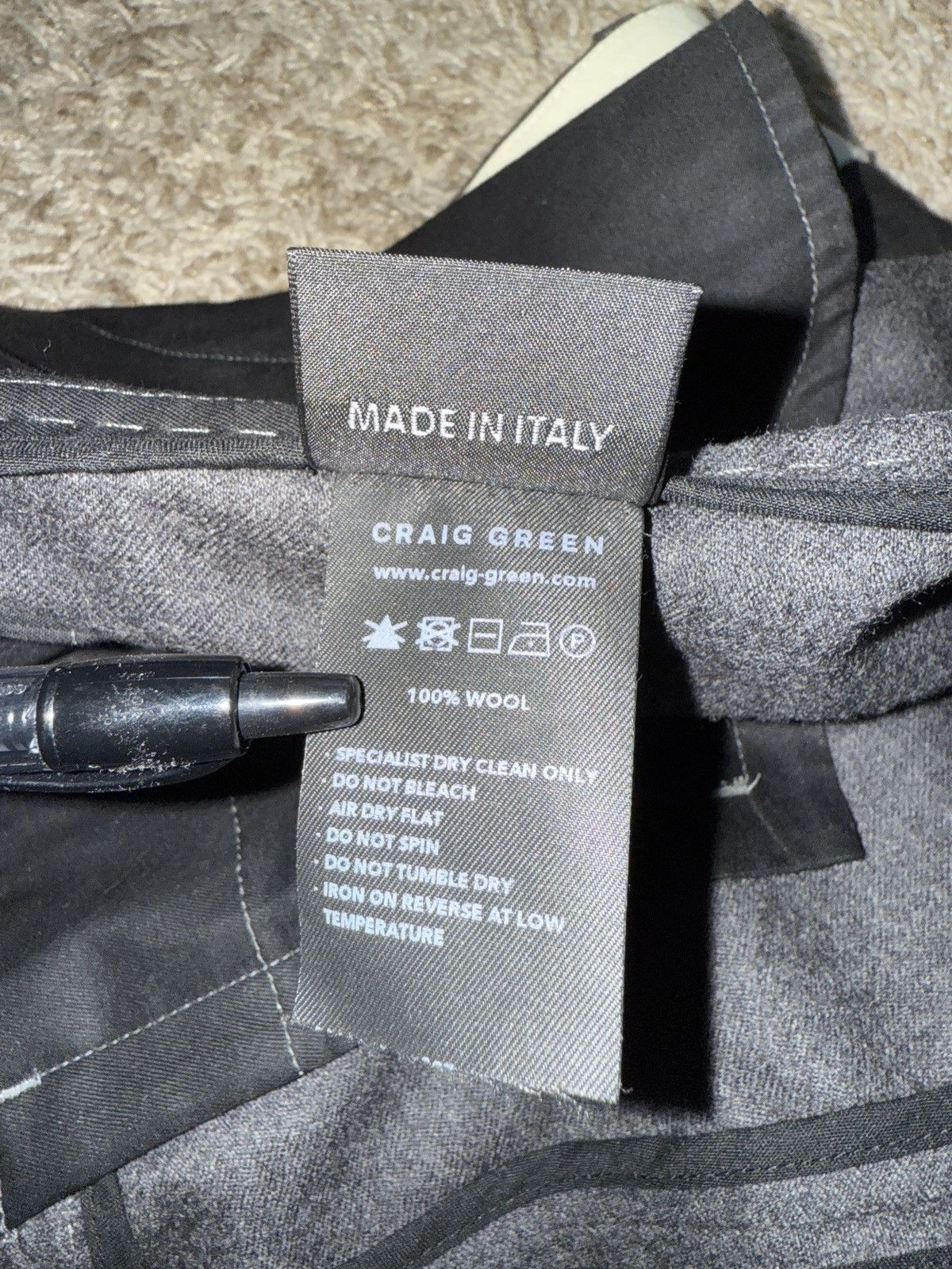 Craig Green Grey Trousers Cuffed Size US 30 / EU 46 - 10 Thumbnail