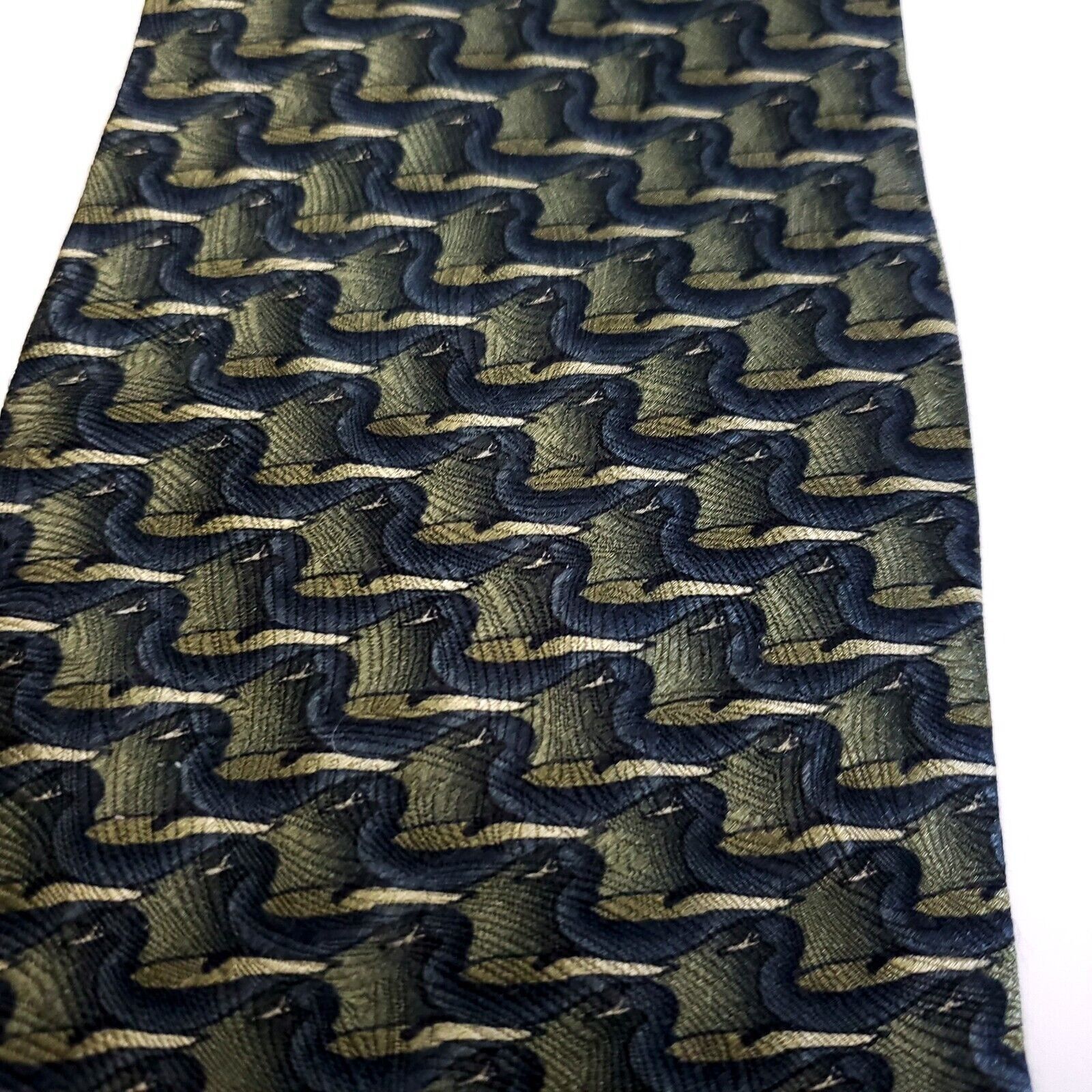 Vintage The Nature Conservacy Galapogos Pintail Green Geometric Wide Size ONE SIZE - 2 Thumbnail
