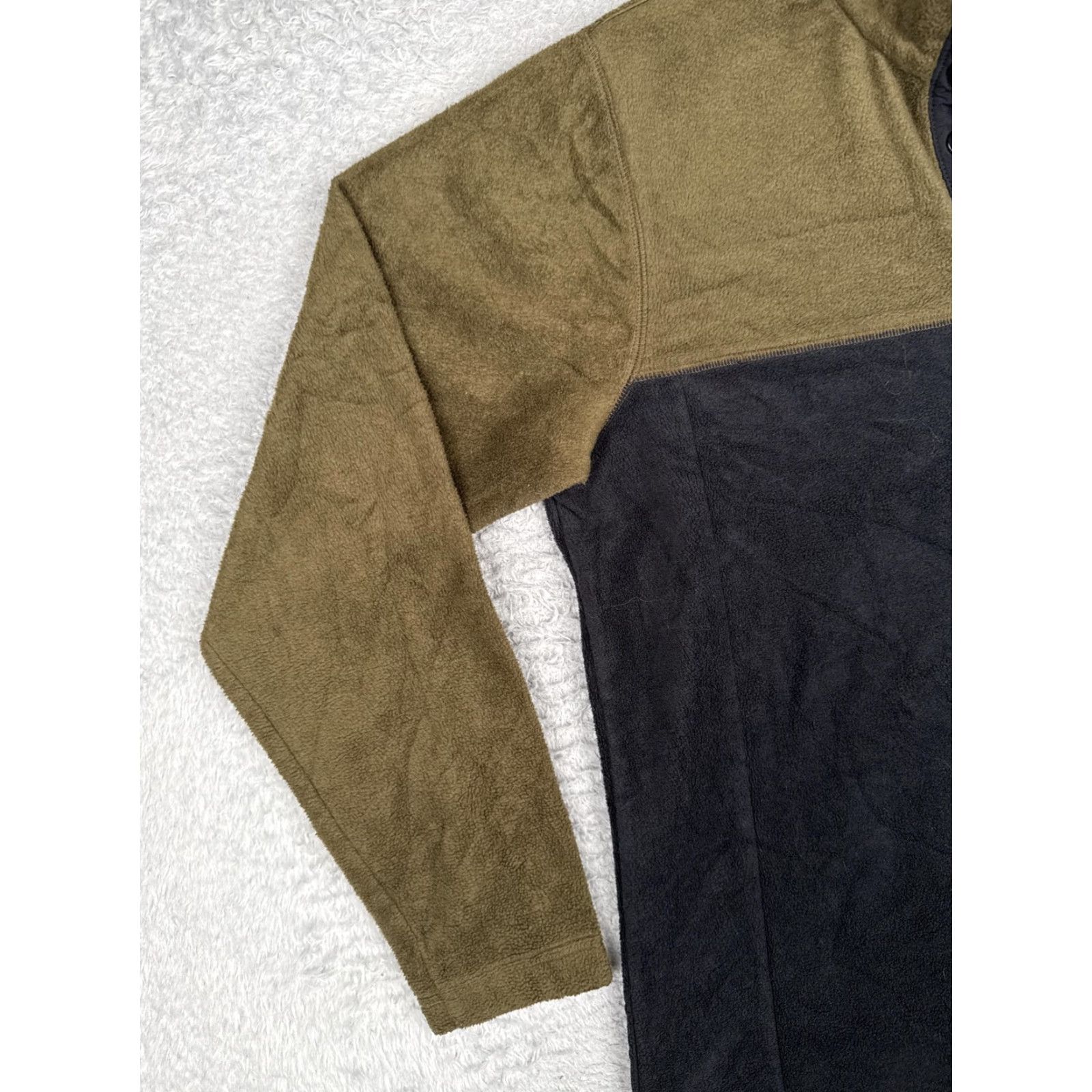 Vintage Columbia Fleece Jacket Mens Medium Green Black Snap Pullover Anorak Outdoor Size US M / EU 48-50 / 2 - 3 Thumbnail