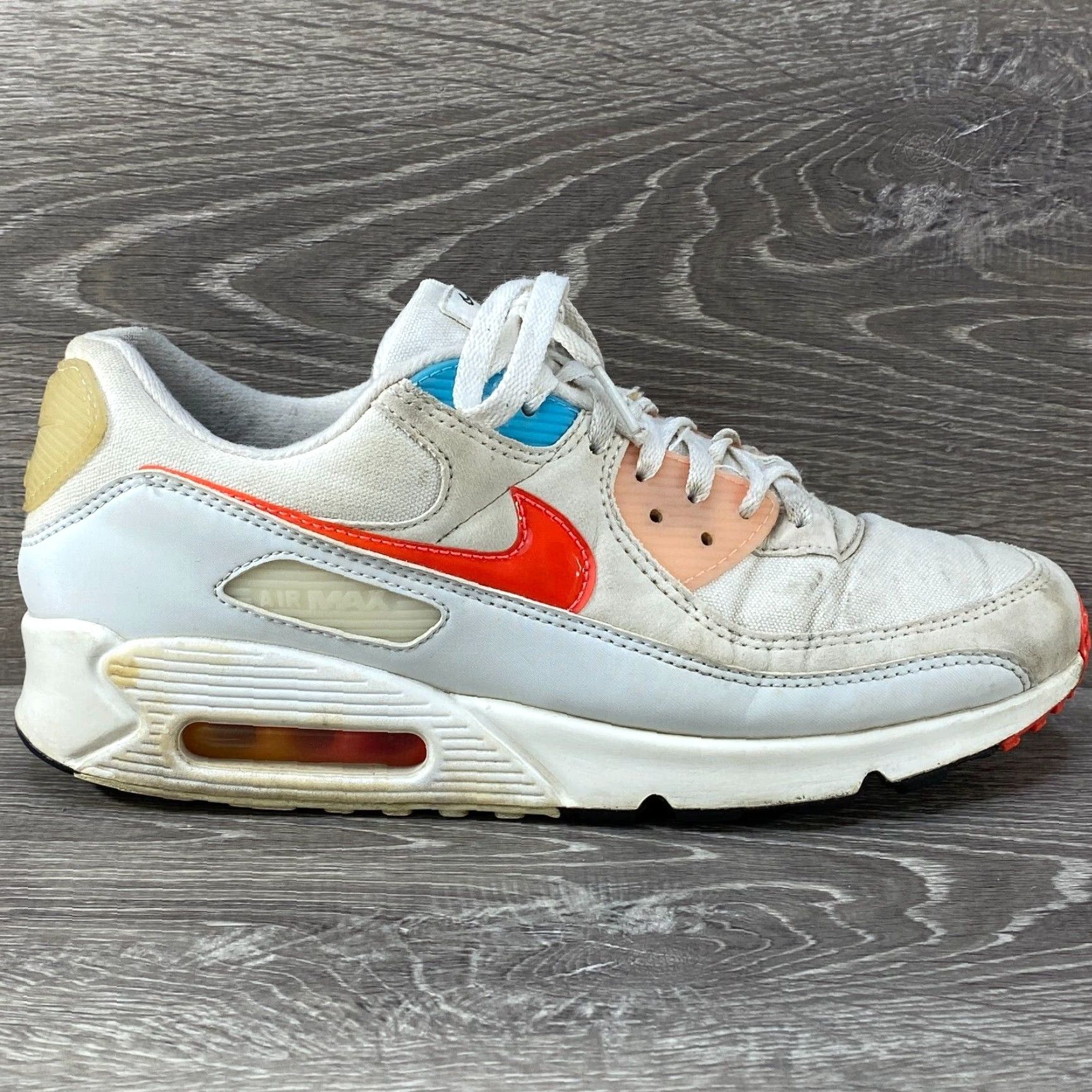 Nike Nike Air Max 90 Mens Size 9 White Orange DD8496-161 The Future is in the Air Sneakers Size US 8 / EU 41 - 2 Thumbnail