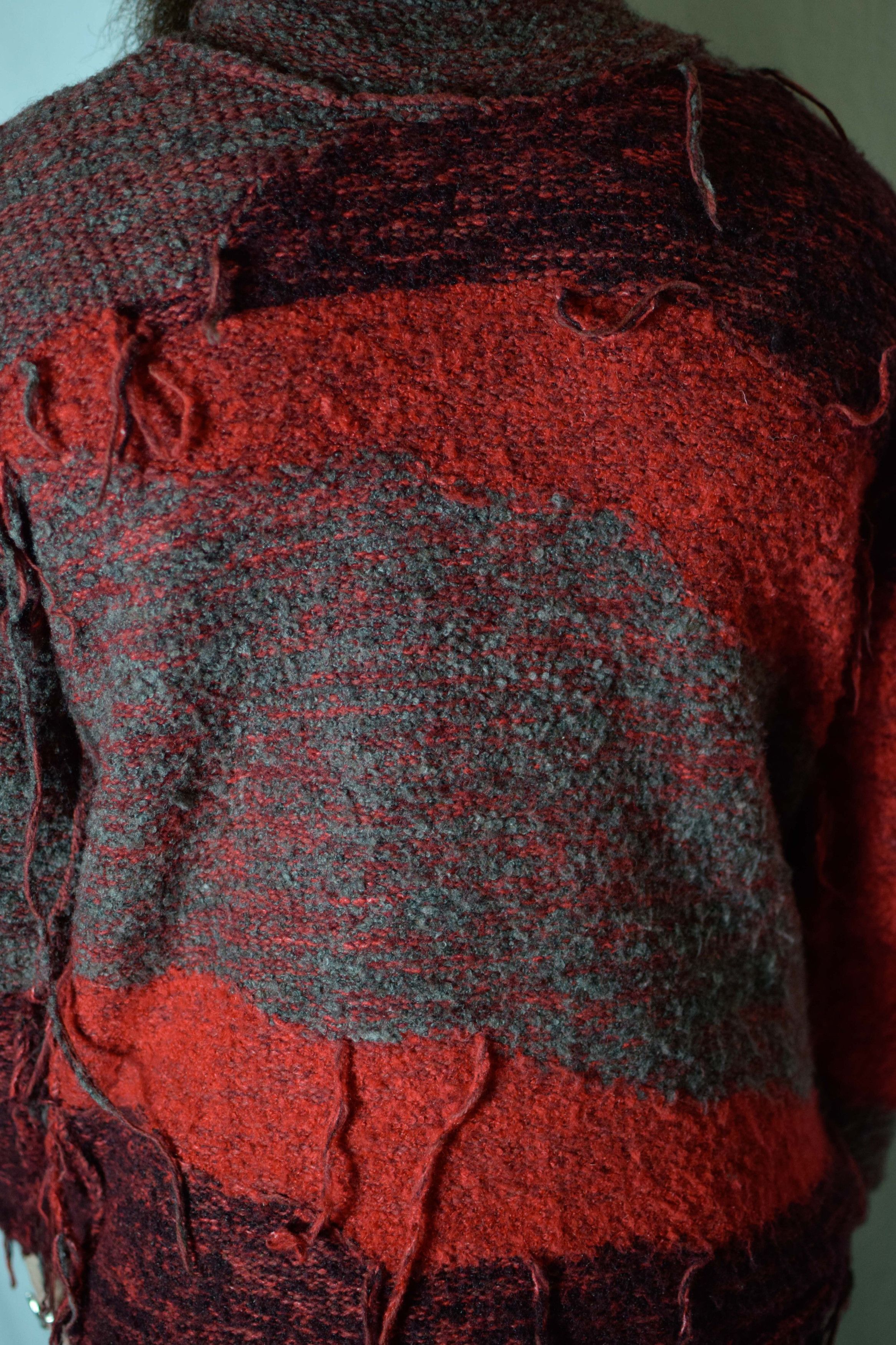 The Viridi-anne The Viridi-Anne AW23 Reversible Grunge Sweater - VI-3652-07 Size US L / EU 52-54 / 3 - 9 Thumbnail