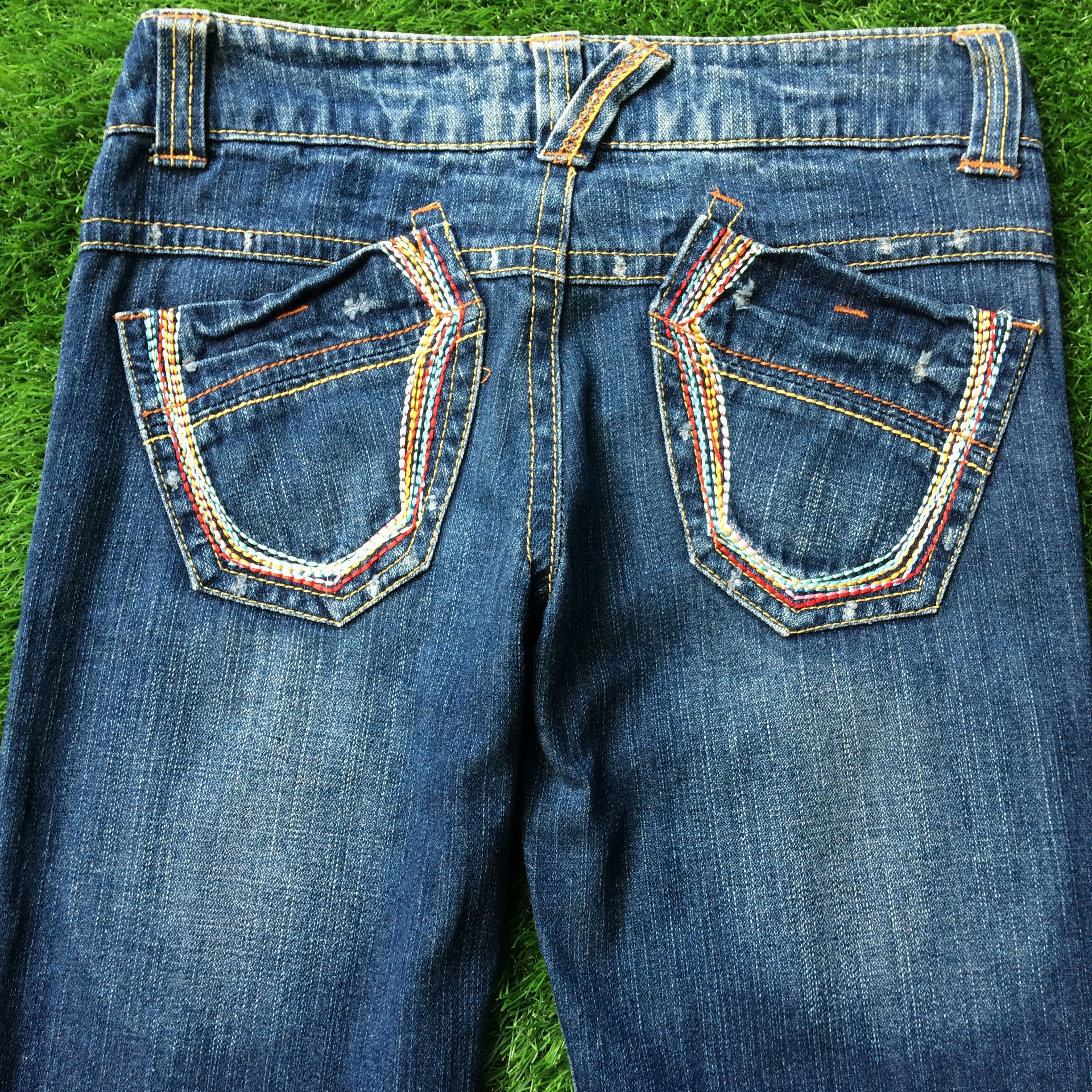 Japanese Brand Japanese Low Rise Distressed Flare Jeans D-697 Size 24" / US 00 / IT 34 - 4 Thumbnail