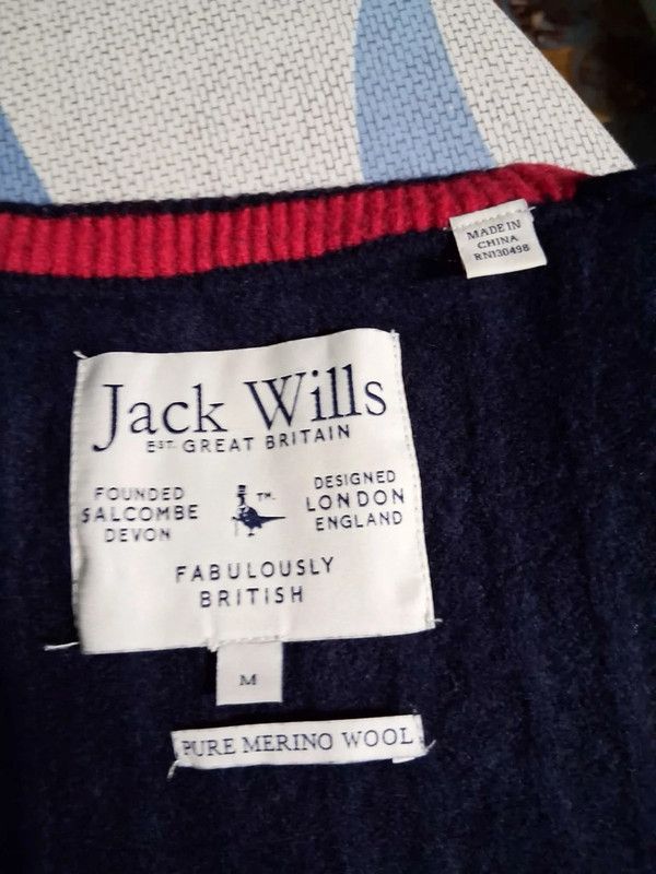 Jack Wills 100% wool sweater jumper navy vintage comfortable unique Size M / US 6-8 / IT 42-44 - 3 Thumbnail