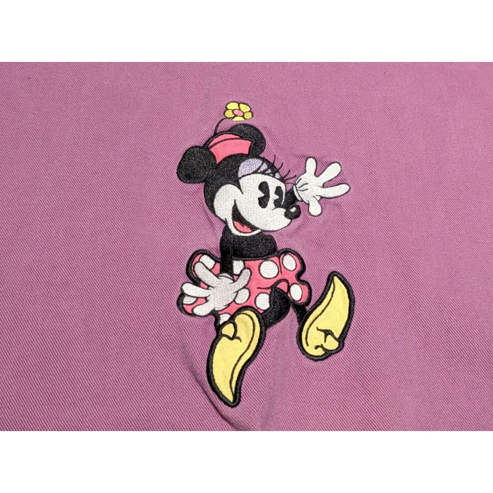 Disney VINTAGE Disney Minnie Mouse Sweatshirt Pullover Womens L/XL Collared Purple 90s Logo Embroidered Knit Pullover Shirt Size L / US 10 / IT 46 - 3 Thumbnail