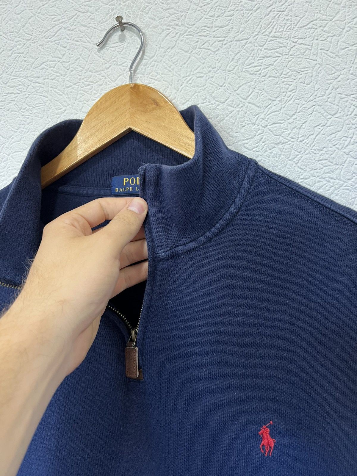 Polo Ralph Lauren Polo Ralph Lauren Blue Sweater Classic 1/4 Zip Mens Size US XL / EU 56 / 4 - 4 Thumbnail
