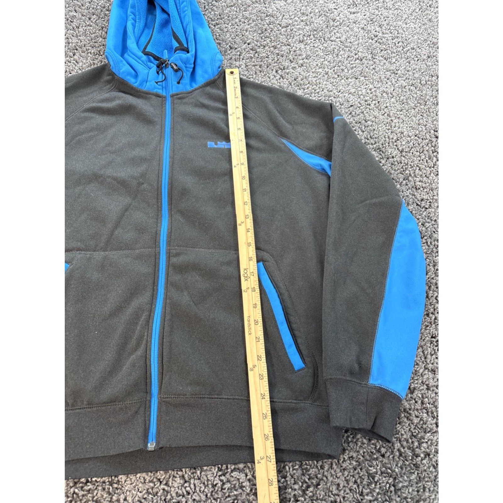 Nike Nike Hoodie Mens Large Lebron James Full Zip Therma-Fit Graphic Fleece Gray L Full Zip Hooded Pockets Mens Size US L / EU 52-54 / 3 - 2 Thumbnail
