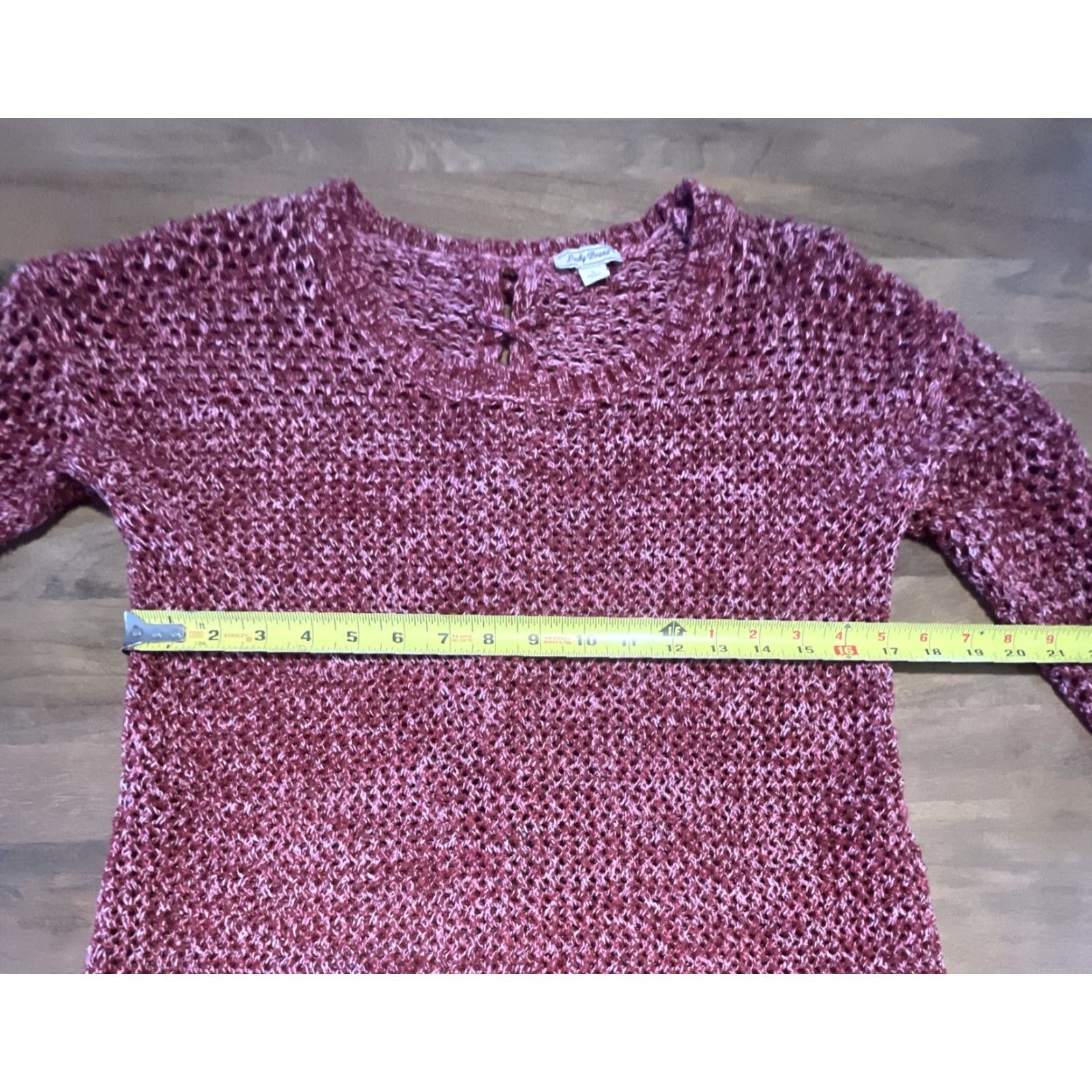 Lucky Brand Lucky Brand Sweater Women Open Knit Red Cross Tie Back Size Small Size S / US 4 / IT 40 - 5 Thumbnail