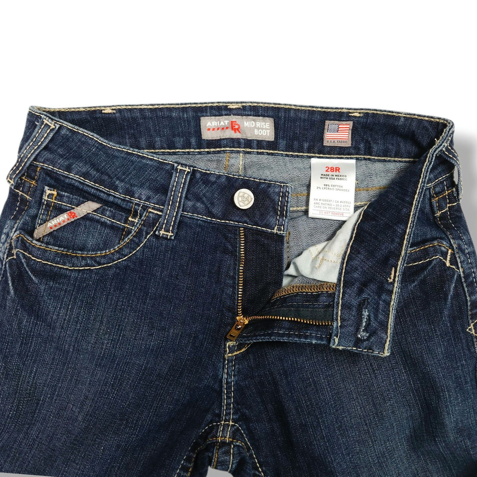 Ariat Ariat FR Mid Rise Bootcut Denim Jeans Arc Rated CAT 2 28Rx34 Size 28" / US 6 / IT 42 - 5 Thumbnail