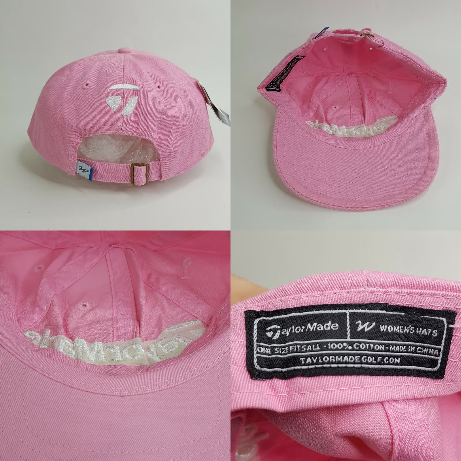 TaylorMade TaylorMade Golf Women's Adjustable Snapback Hat Baseball Cap Pink Casual Summer Vintage" Size ONE SIZE - 8 Thumbnail