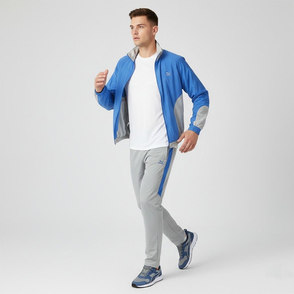 Puma Puma Men 6 M Track Top Jacket Blue Vintage Full Zipper 1367 Size US M / EU 48-50 / 2 - 1 Thumbnail