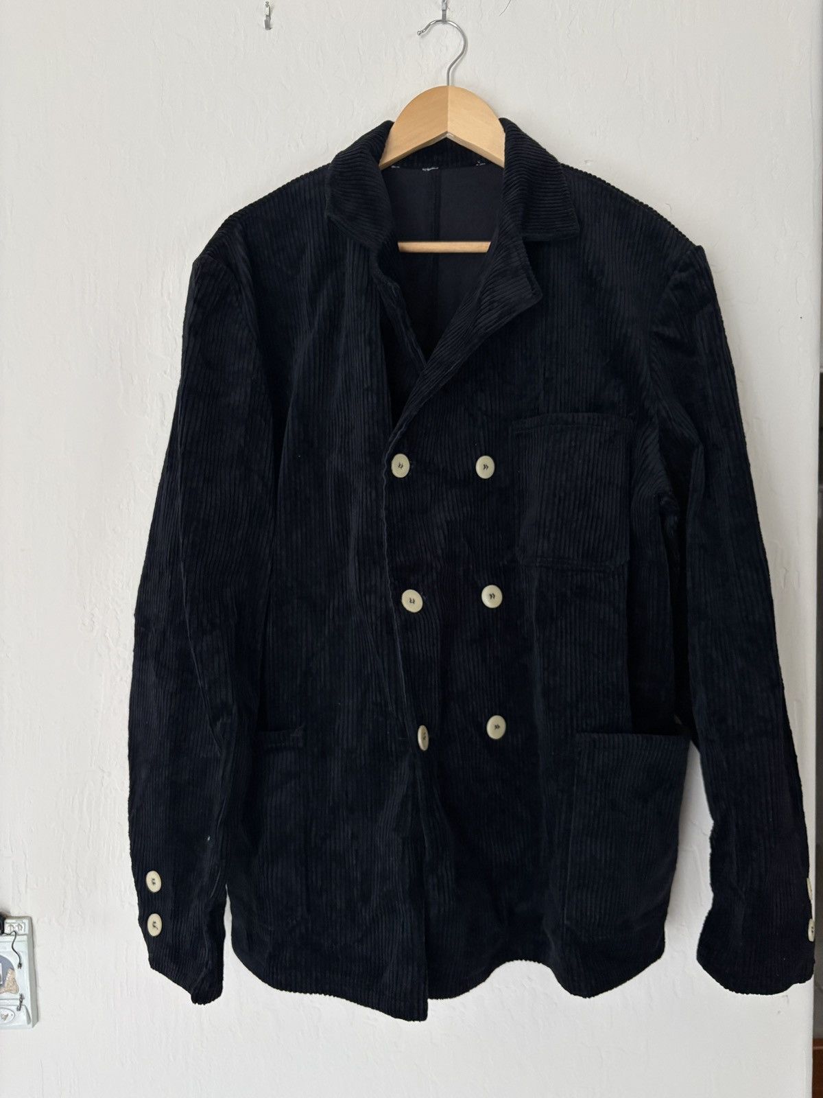 1960’s Black French Corduroy Double Breasted Jacket