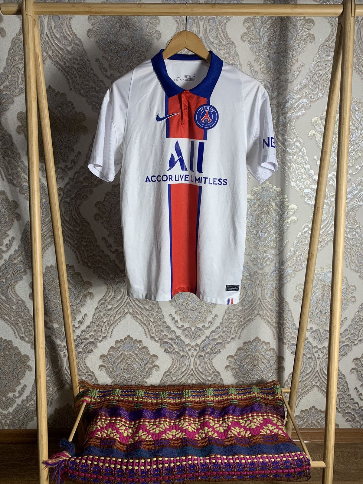 Pre-owned Soccer Jersey X Vintage Nike Psg Milner 9 Soccer Jersey Y2k Drill Football In White