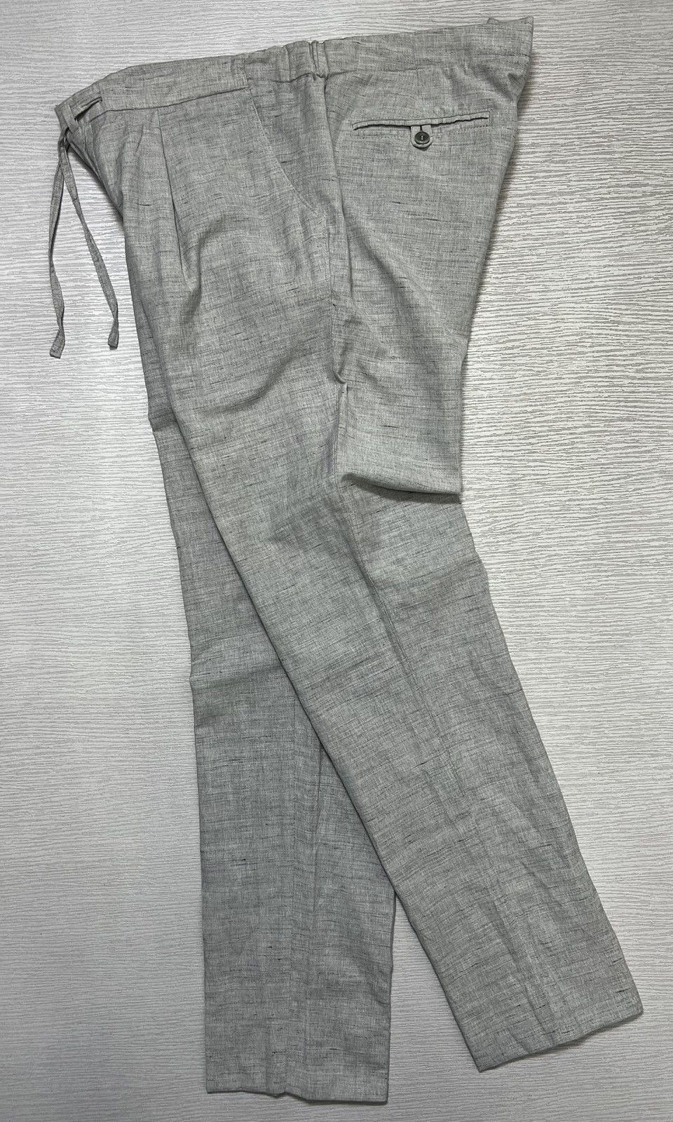 Loro Piana Loro Piana - Flax Virgin Wool Linen Blend Drawstring Trouser Size US 40 / EU 56 - 2 Thumbnail