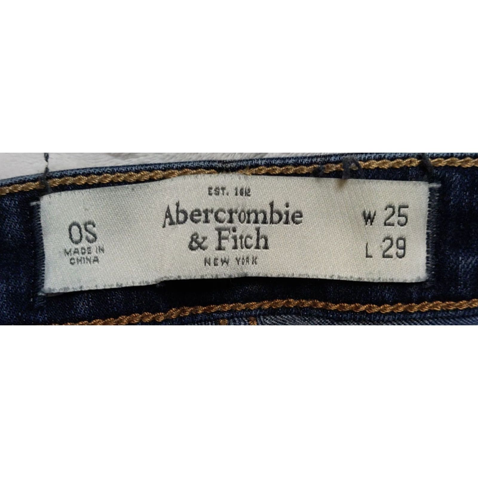 Abercrombie & Fitch Abercrombie & Fitch Jeans Medium Wash Distressed Skinny High Rise 26 X 29 Womens Vintage 90s Love Preppy Blue Cotton Elastane Regular Rise Jeans Women Size 26" / US 2 / IT 38 - 4 Thumbnail