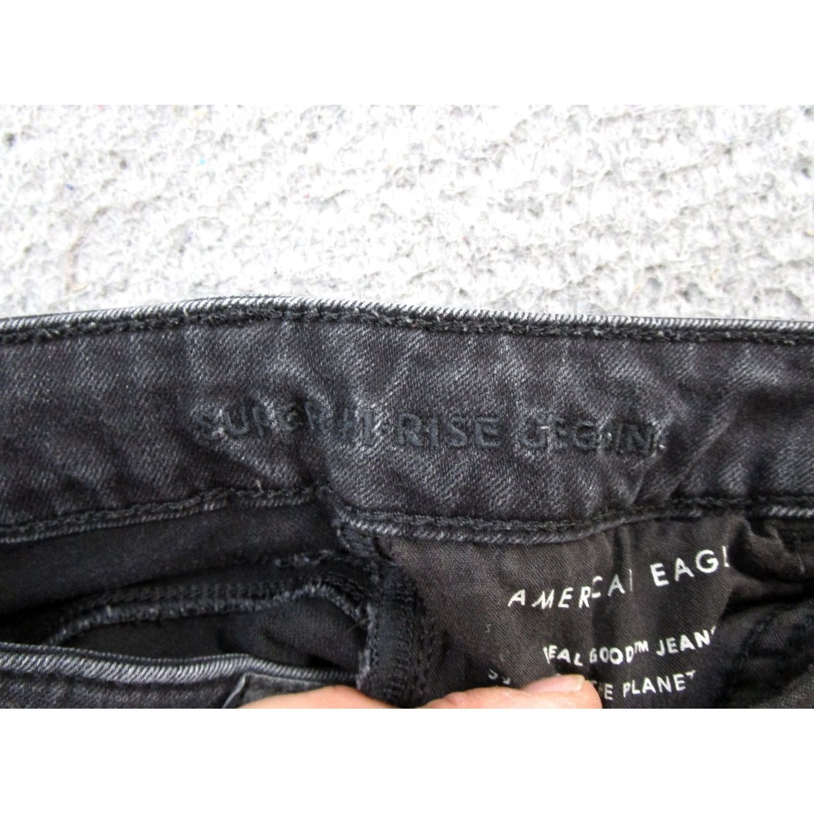American Eagle Outfitters VINTAGE American Eagle Next Level Stretch Super Hi Rise Jegging Jeans Size 0 Short Black Size 25" / US 0 / IT 36 - 3 Thumbnail