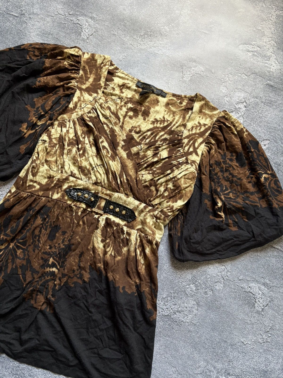 Roberto Cavalli Vintage 00s Roberto Cavalli Luxury Printed Viscose Blouse Size S / US 4 / IT 40 - 6 Thumbnail