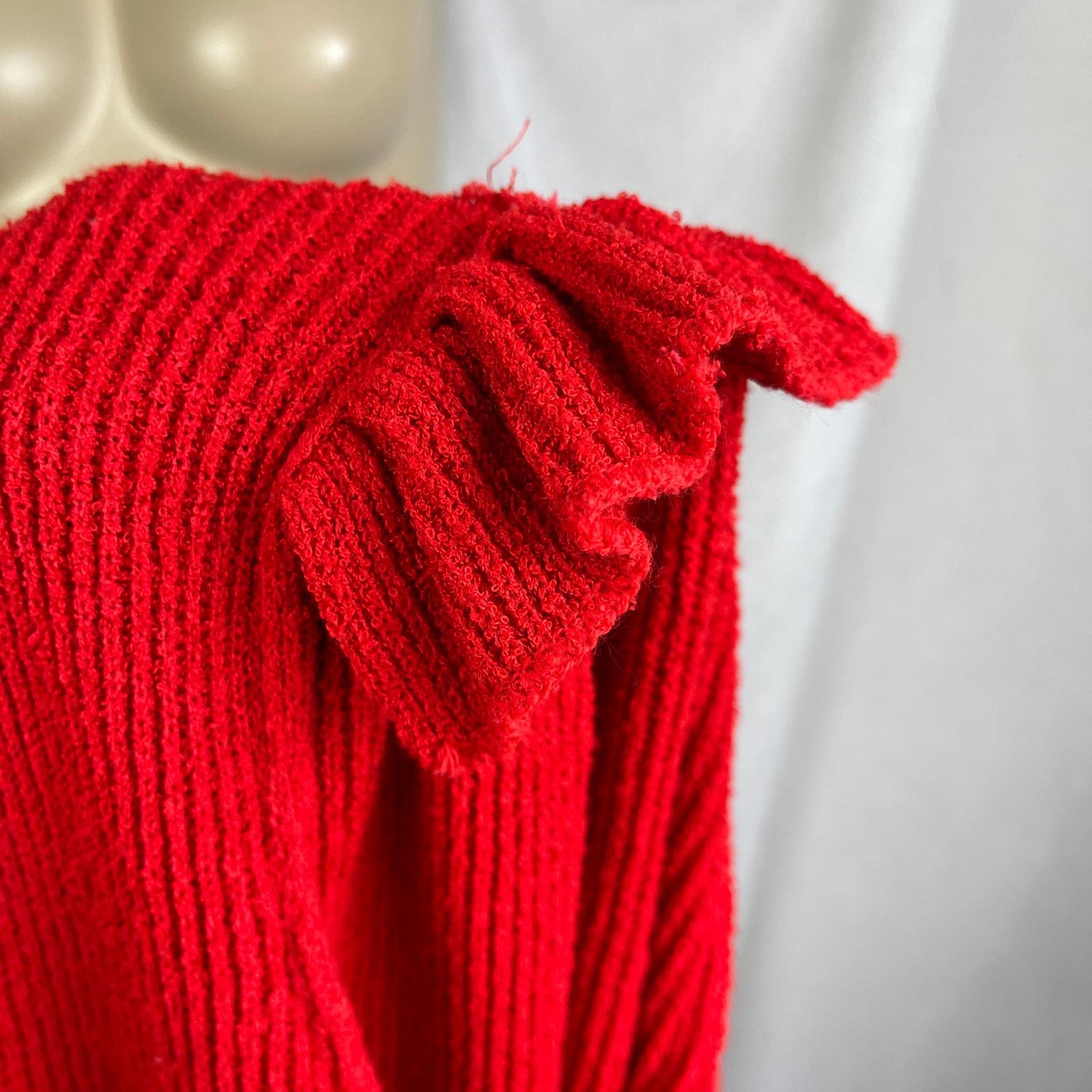 Vintage VTG 90’s Petites Just For You Red Cardigan Cozy Knit Sweater Size S / US 4 / IT 40 - 20 Thumbnail
